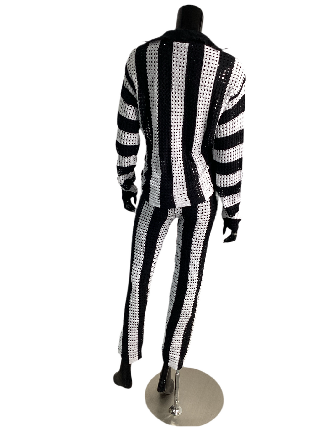 Crochet 2 Piece Set Long Sleeve Top & Pants