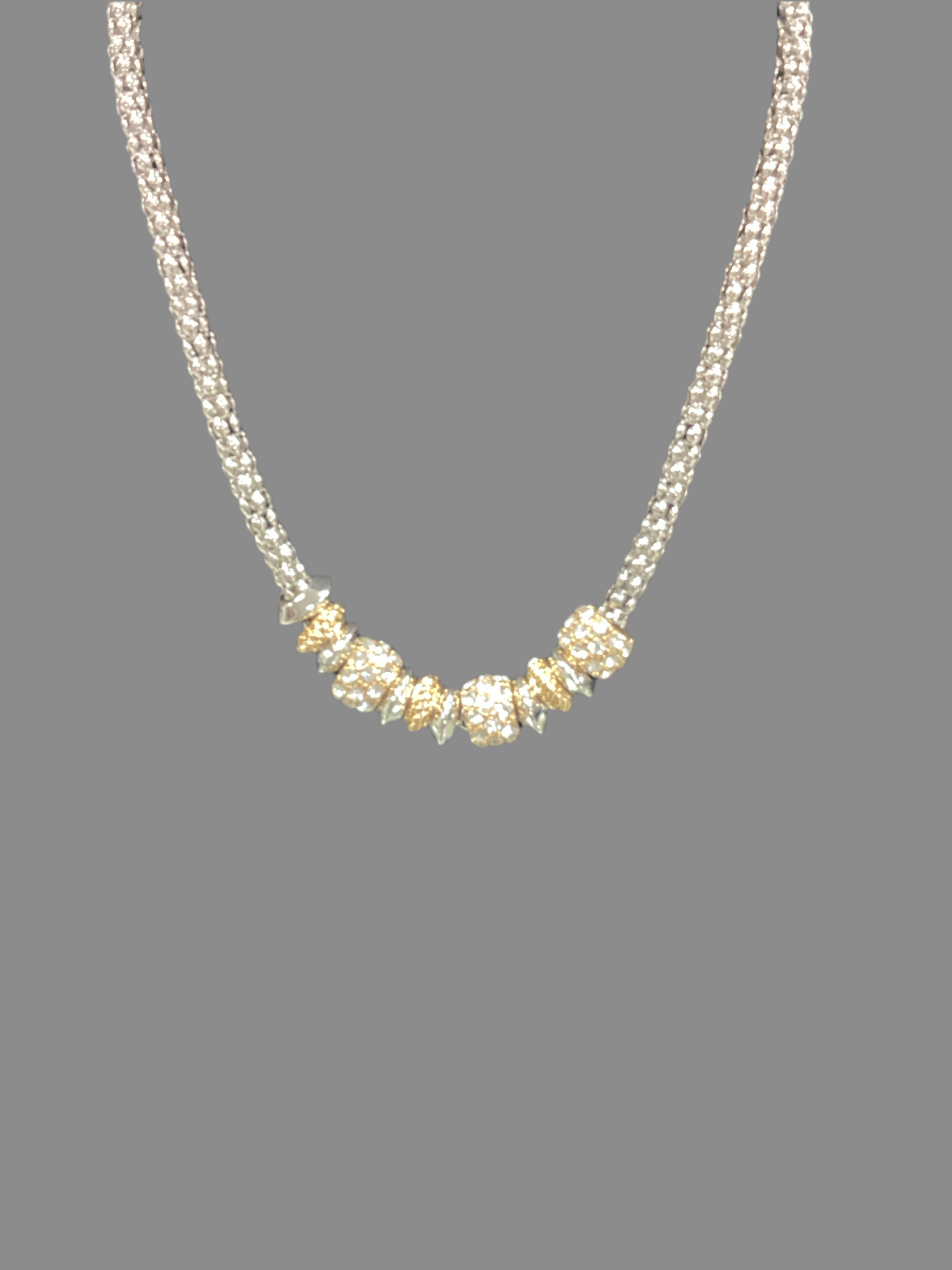 Chain Mesh Statement Necklace