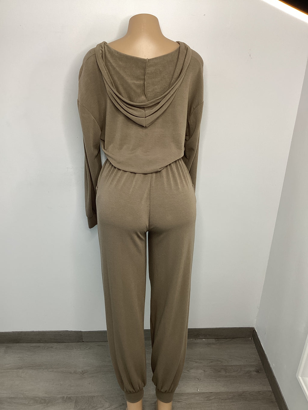 Casual Light Weight Hooded Pocket Jumpsuit - Closet Space