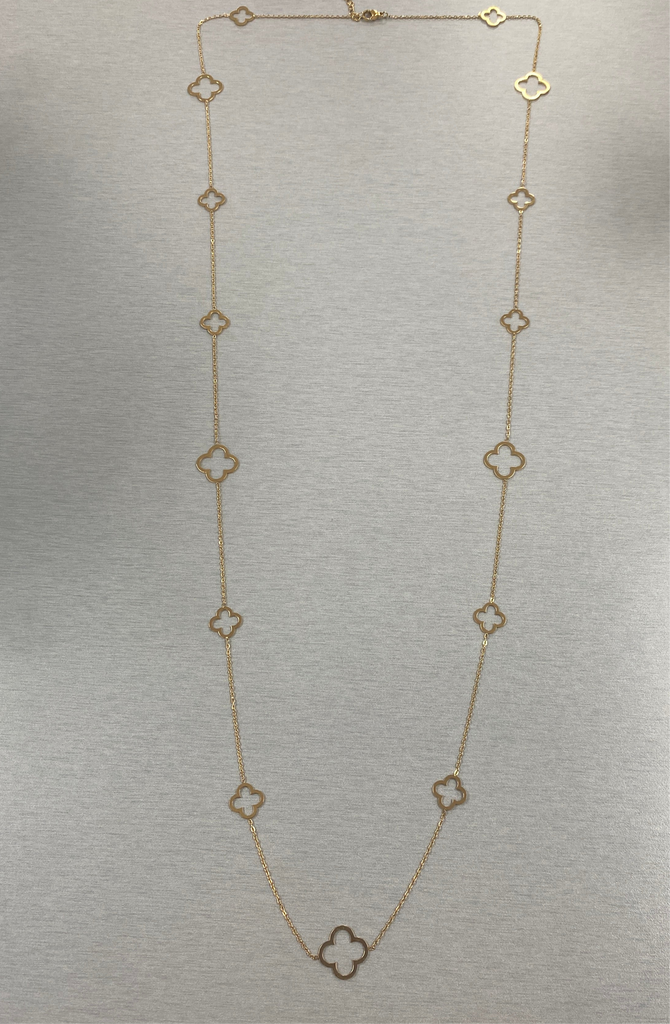 Clover pendant station necklace for layering 