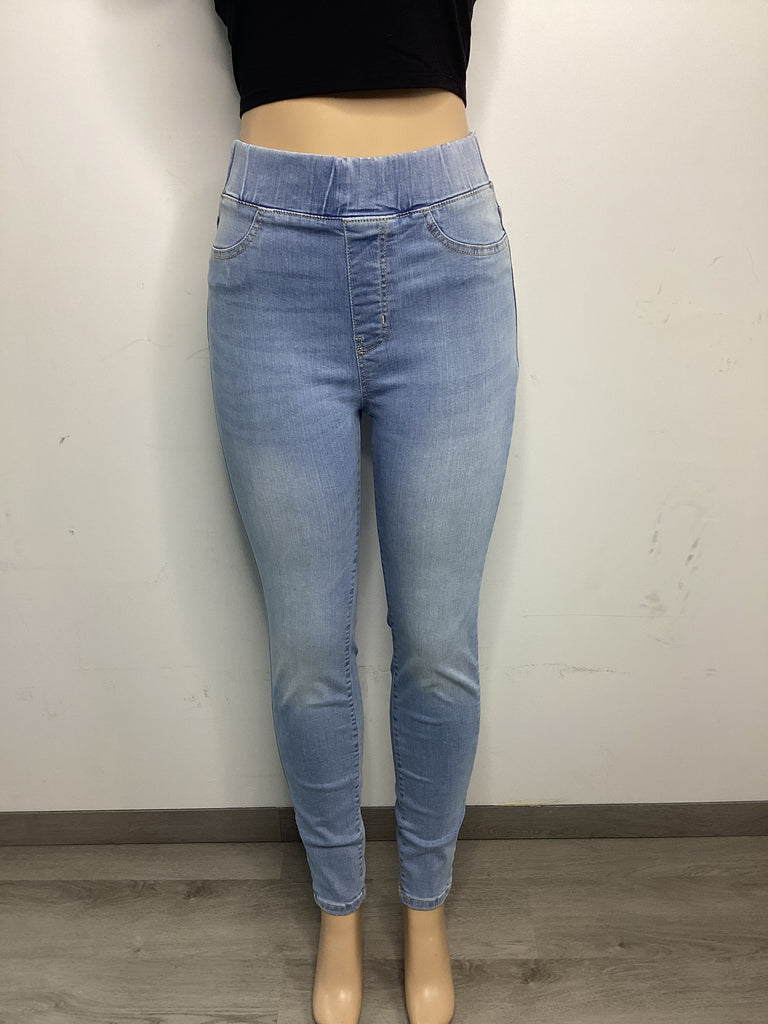 High Waisted Banded Skinny Jeans - Closet Space