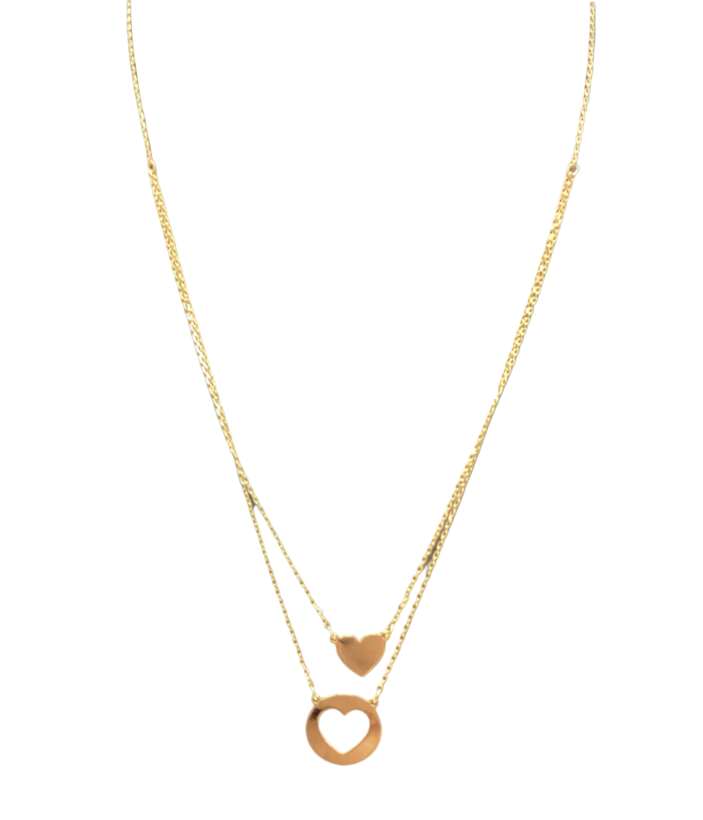 Double Layered Heart Necklace