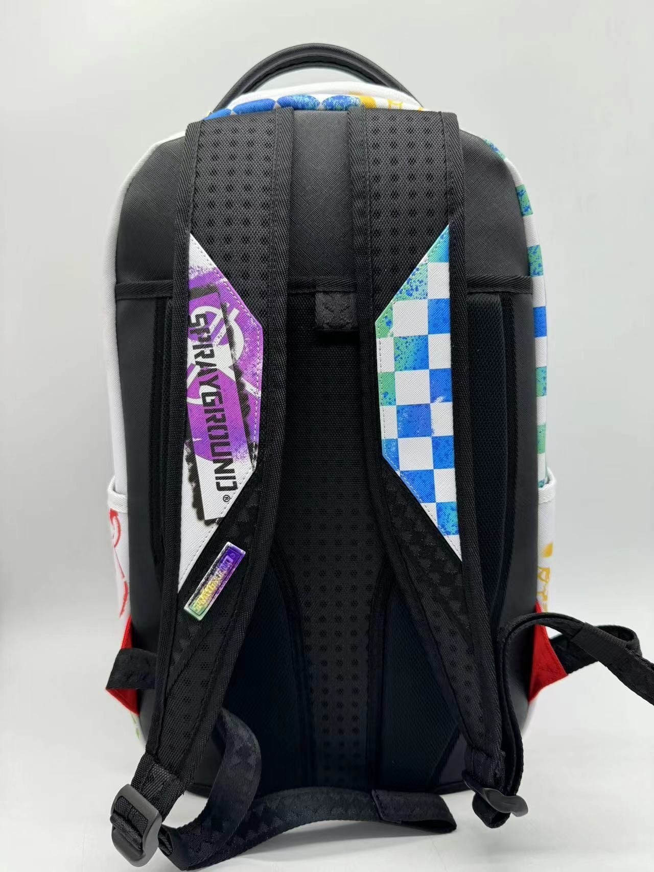 SPRAYGROUND - Shark Central Stencil White DLXSV Backpack