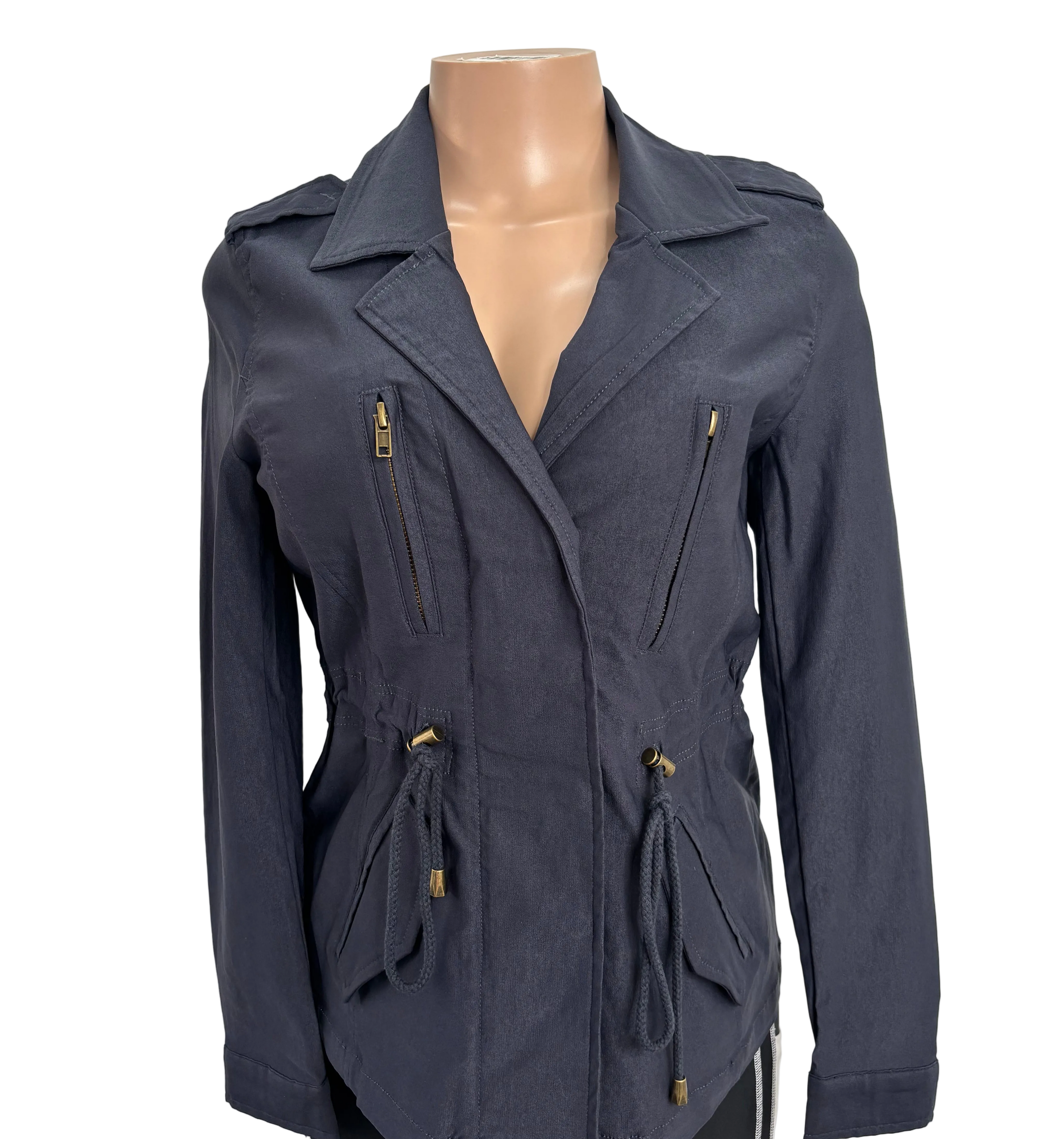 City Chic Cinched Waist Lightweight Jacket