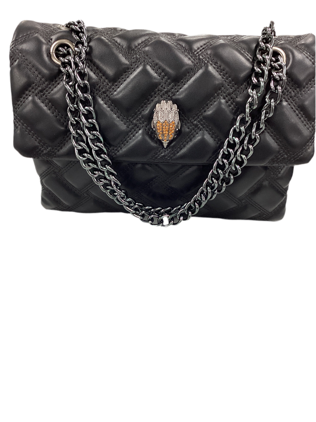Quilted Luxe Chain Shoulder Bag With Statement Clasp