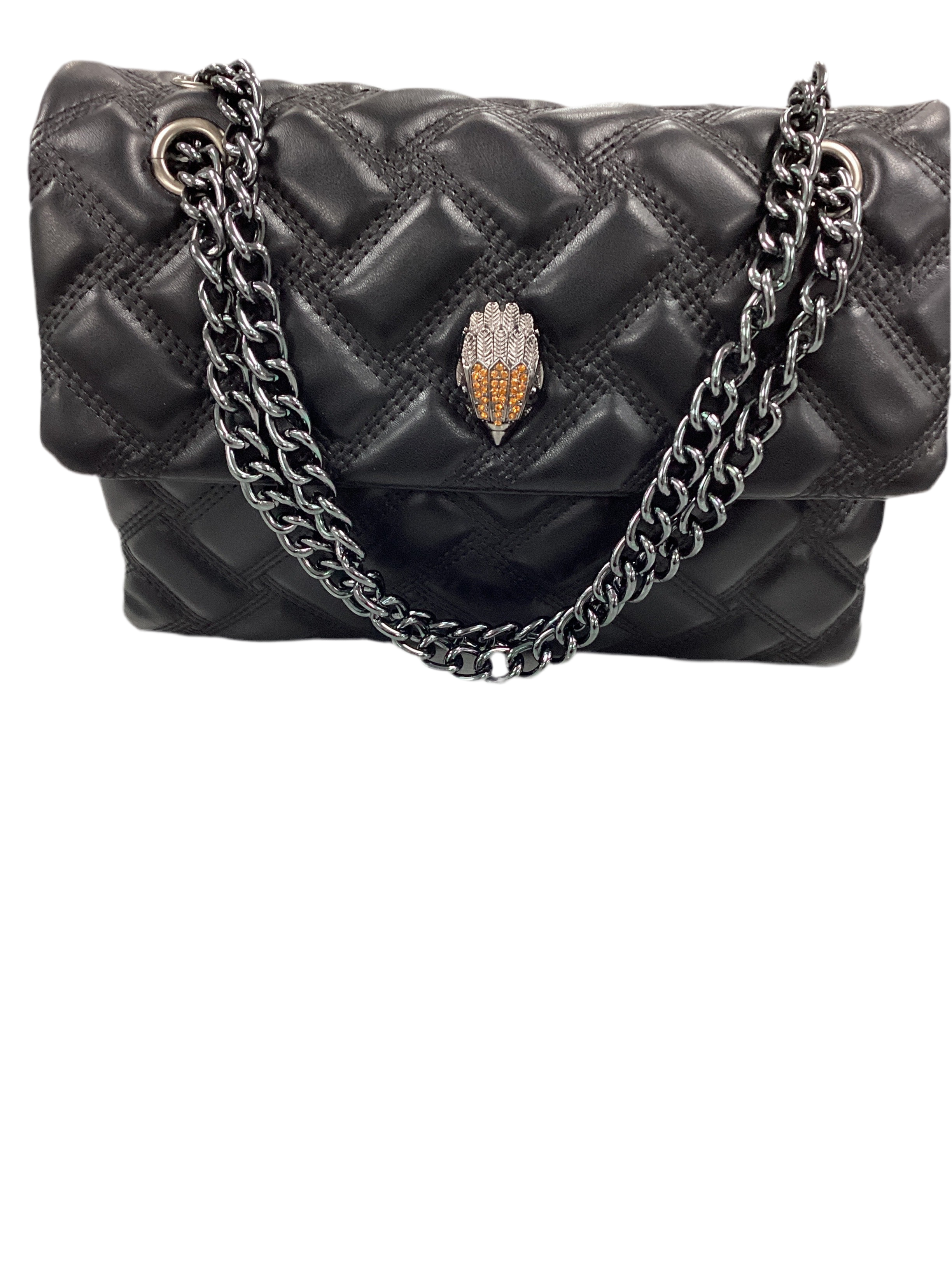 Quilted Luxe Chain Shoulder Bag With Statement Clasp