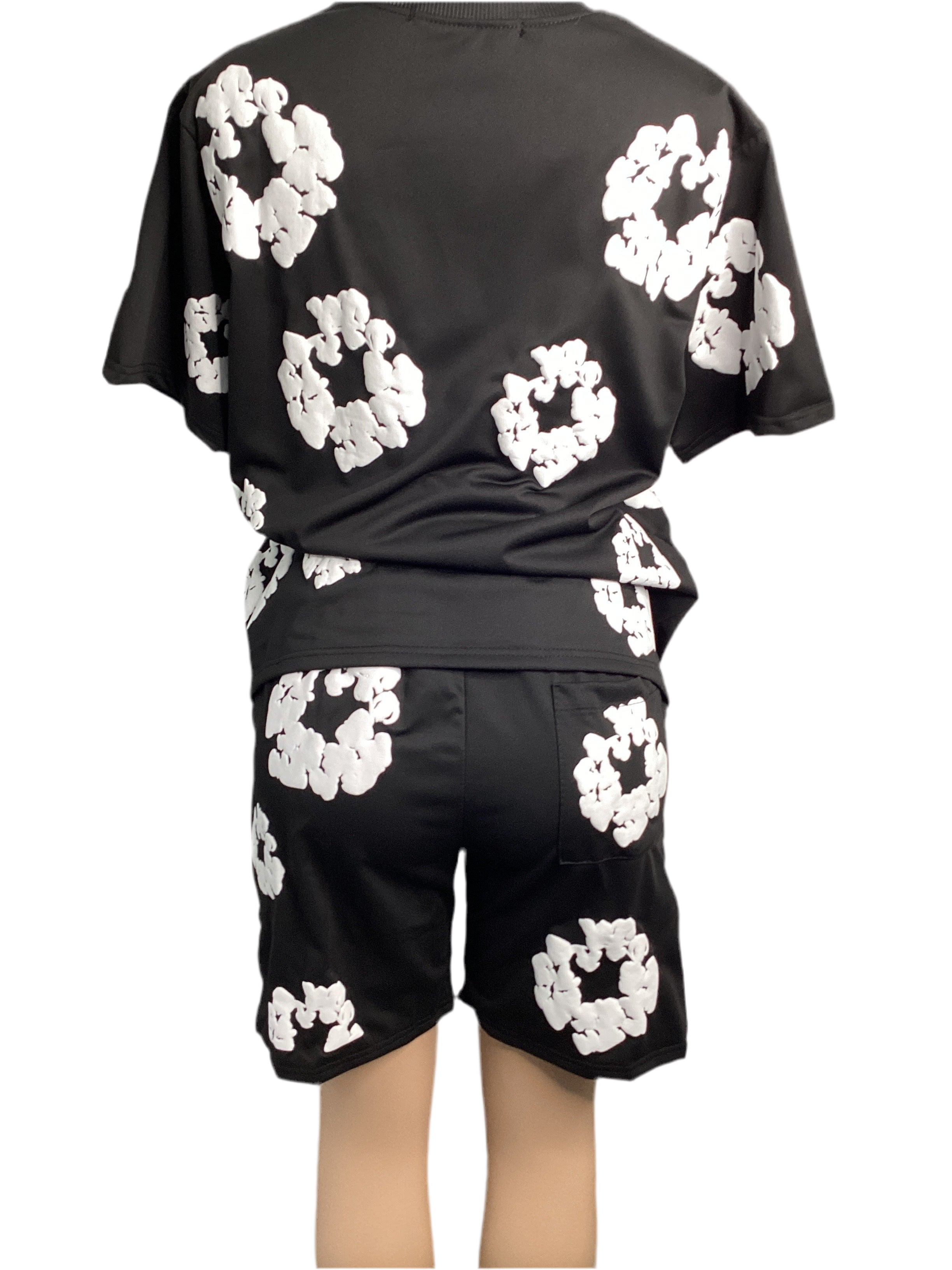 All Over Flower Short Set