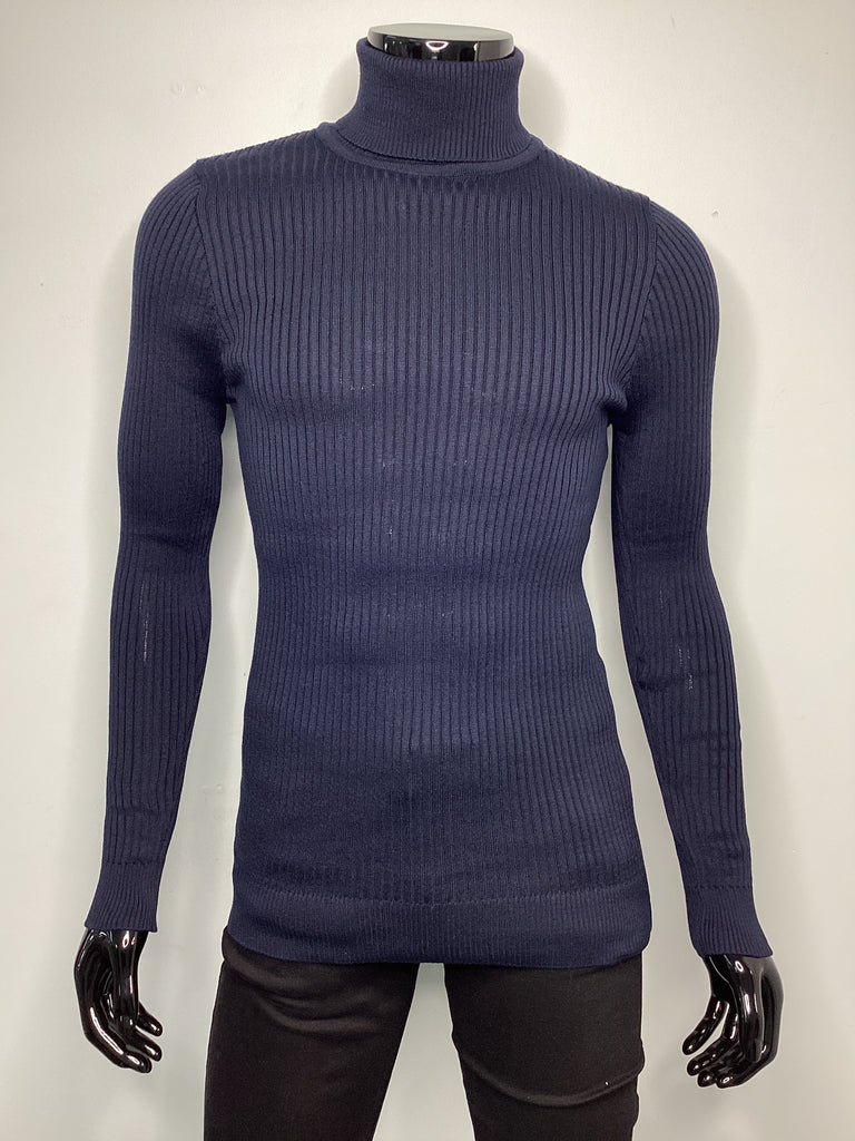 Solid Slim-Fit Turtleneck - Closet Space