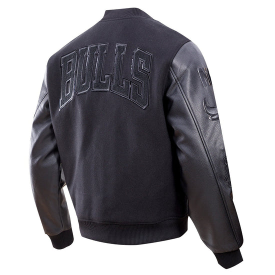 Pro Standard Chicago Bulls Triple Black Varsity Jacket