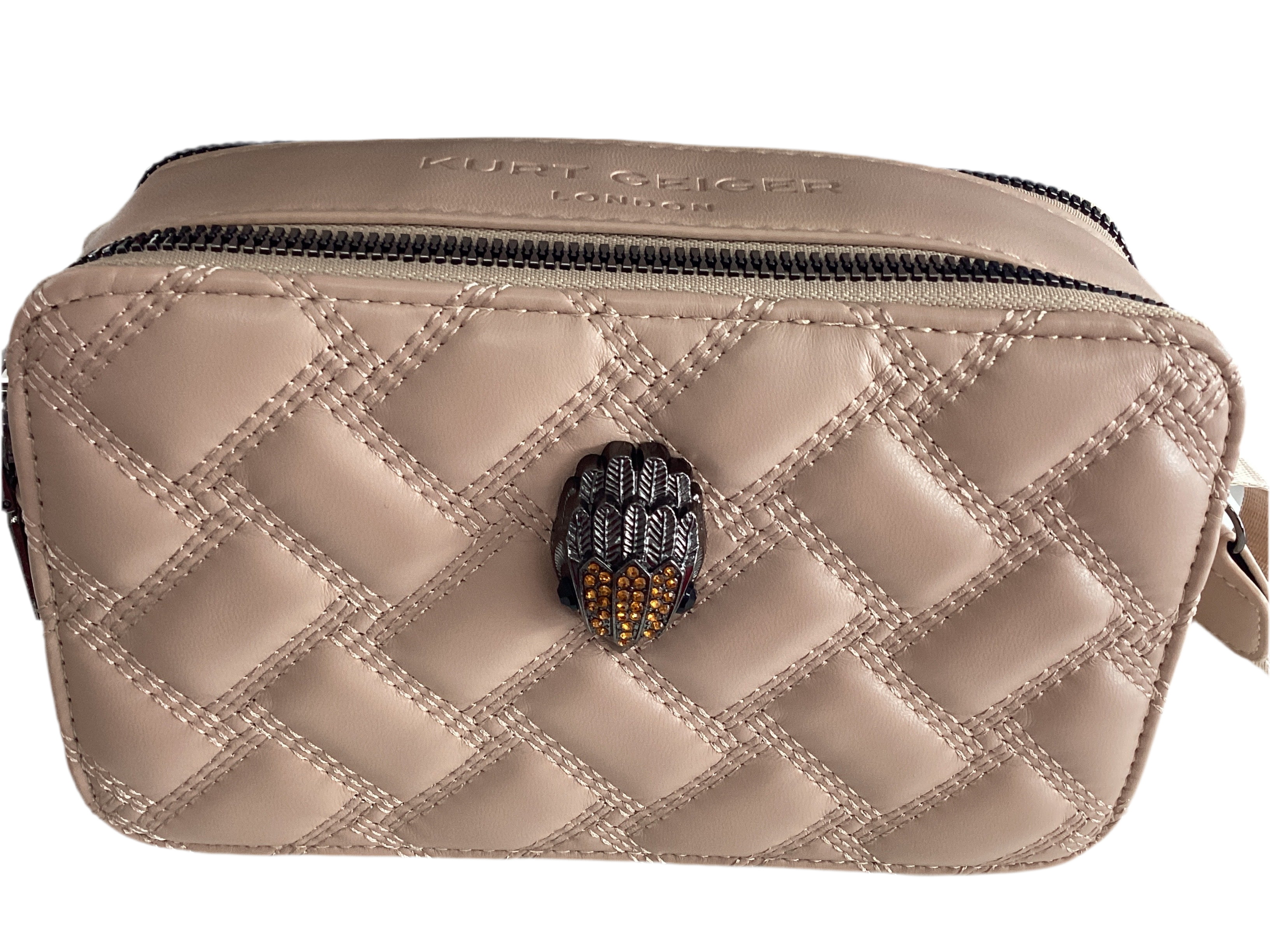 Textured Crossbody With Eagle Emblem