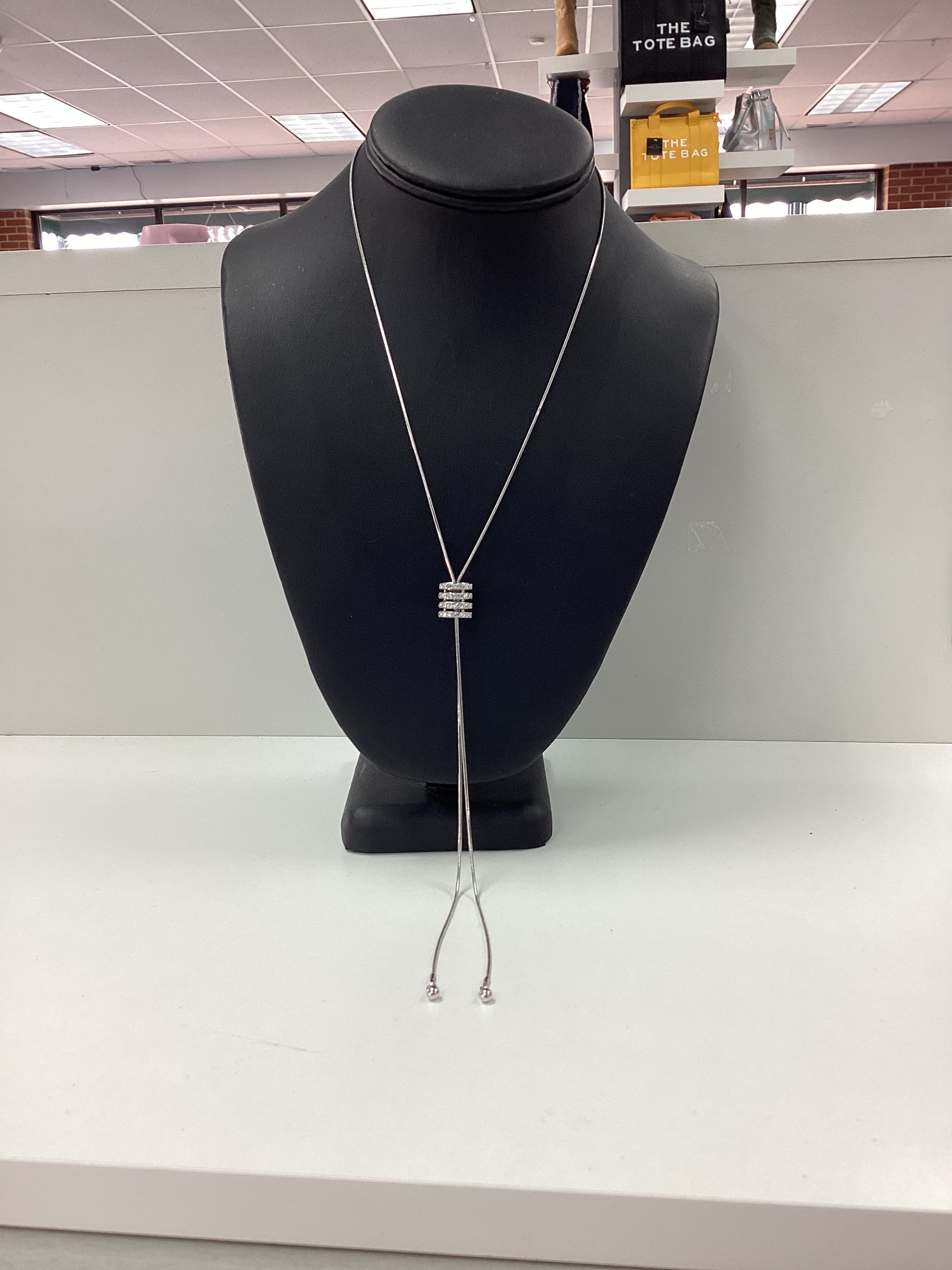 Rhinestone Cylinder Bolo Necklace - Closet Space
