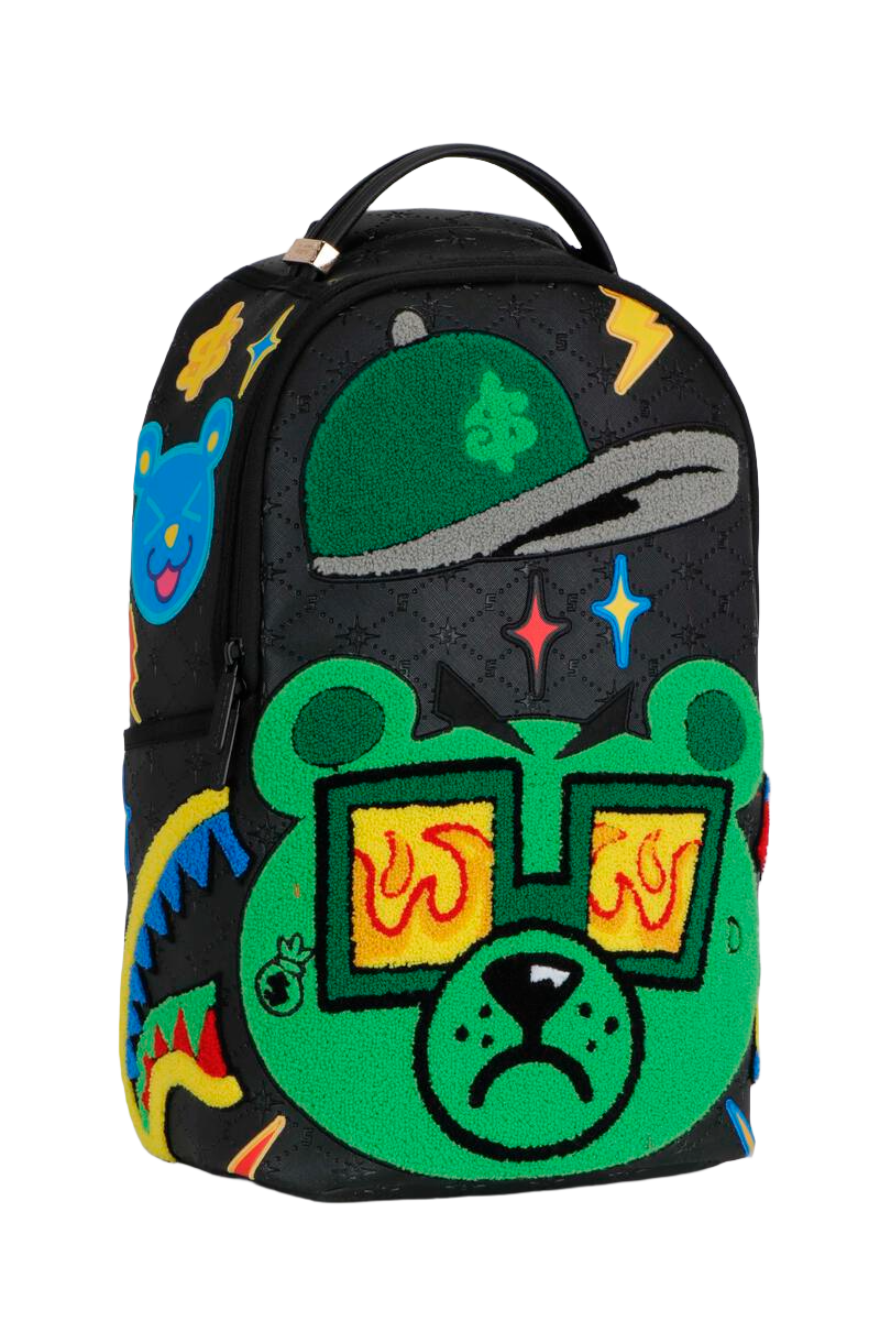 SPRAYGROUND - Colorful Money Bear Cheneille Heneille DLXSV Backpack