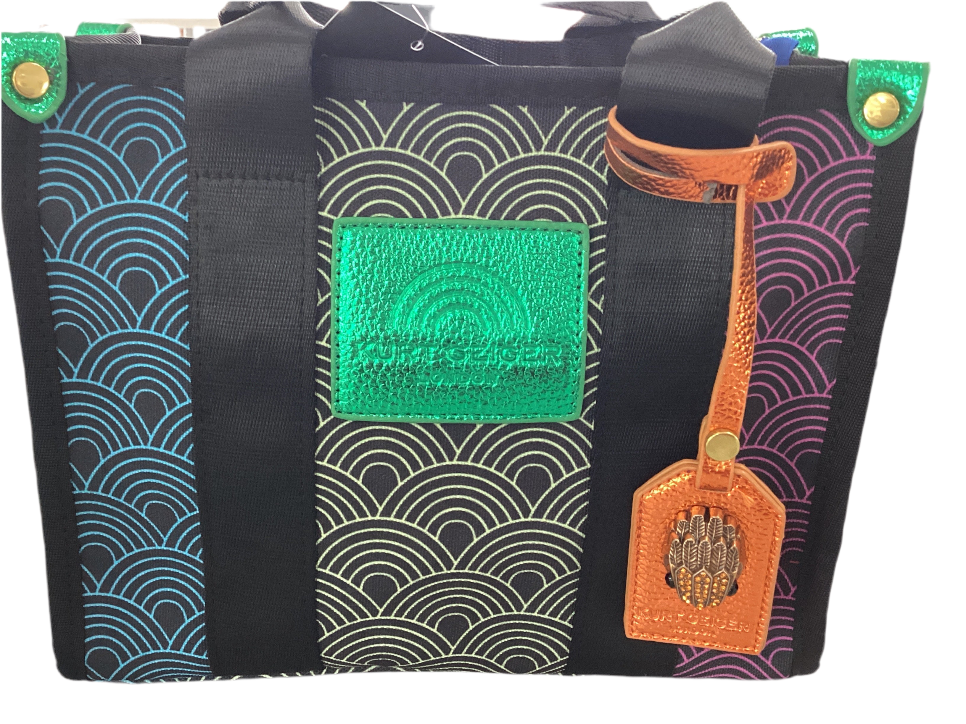 Multi-Color Wave Pattern Tote Bag