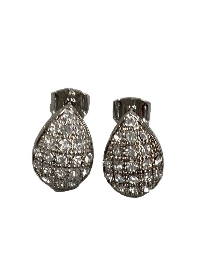 Tear Drop Shaped Rhinestone Earings - Closet Space