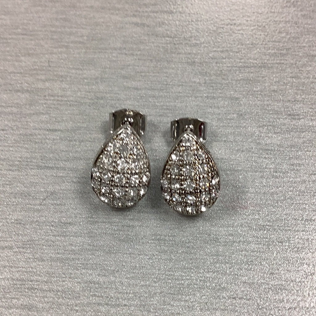 Tear Drop Shaped Rhinestone Earings - Closet Space