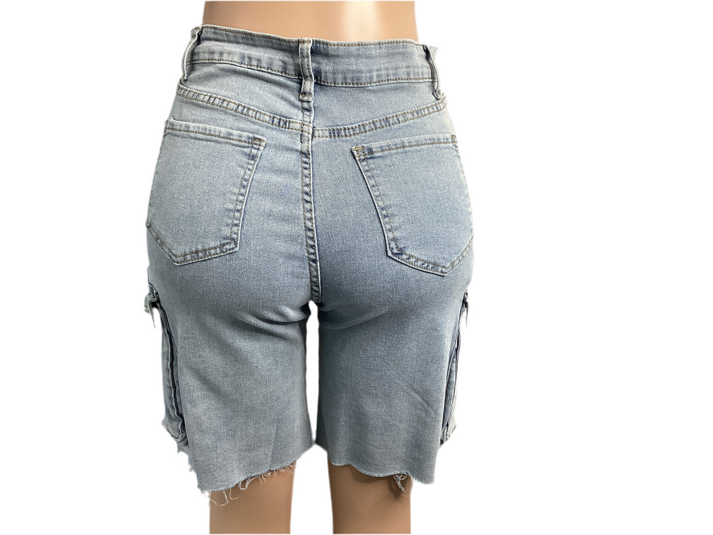 Cargo Jean Shorts