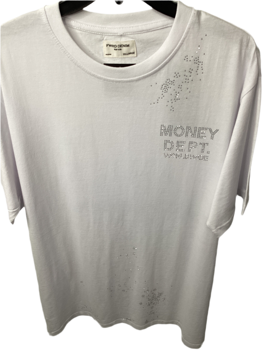 Rhinestone "Money Dept" Graphic Tee