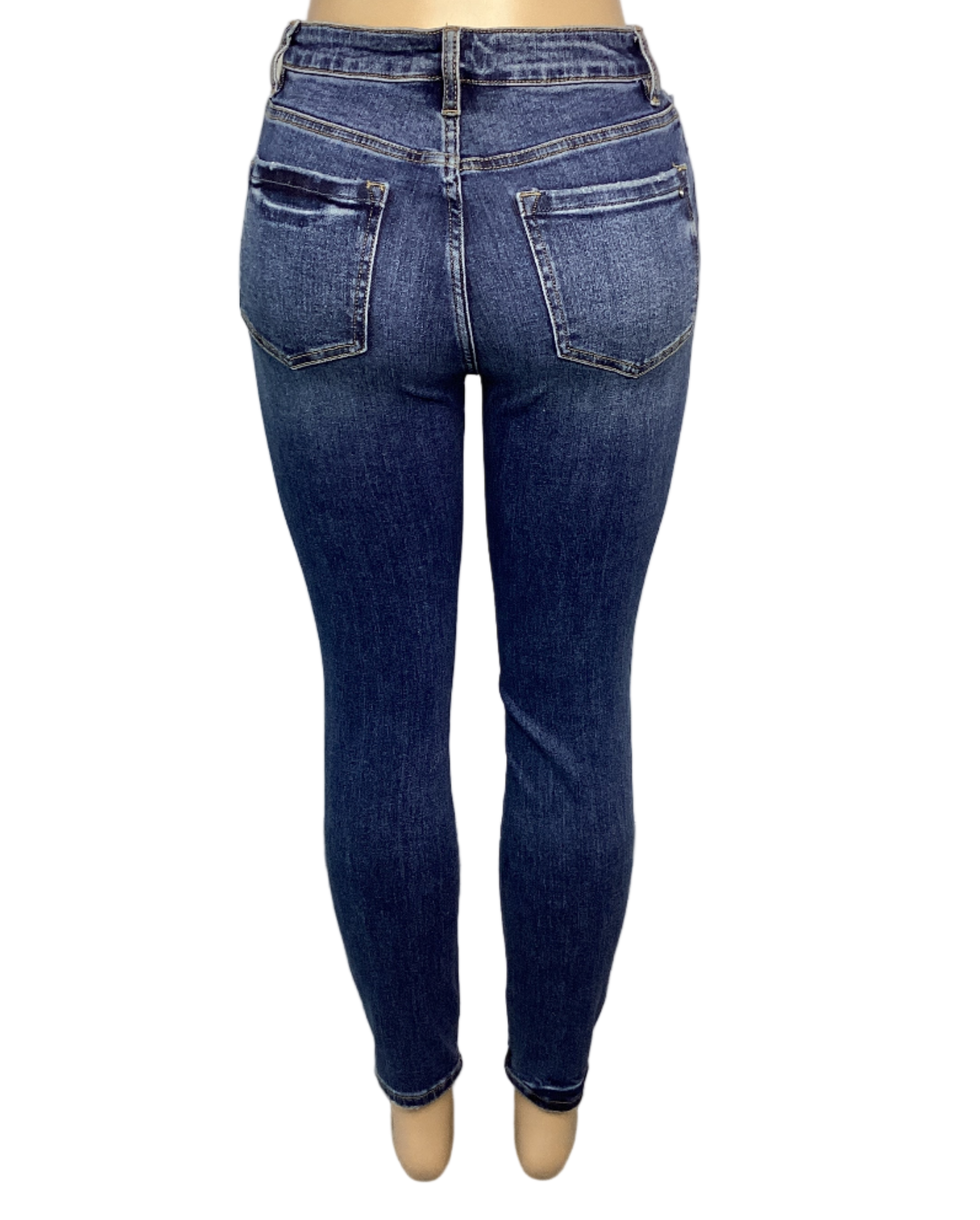 High-Rise Clean Cut Skinny Jeans