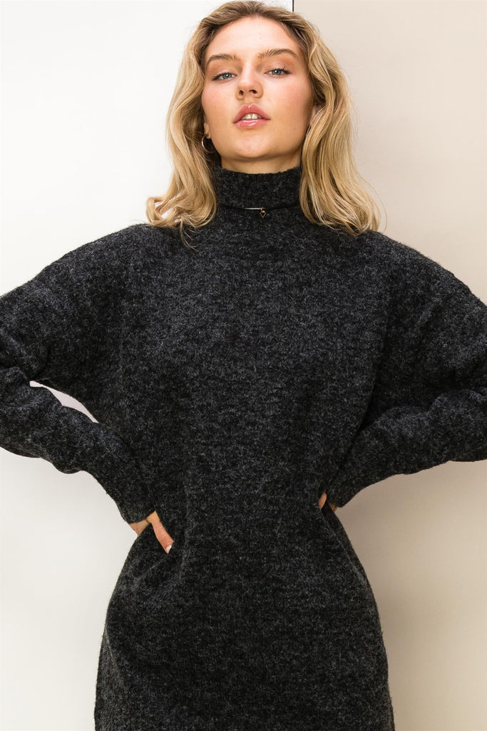 Turtleneck Knit Dress - Closet Space