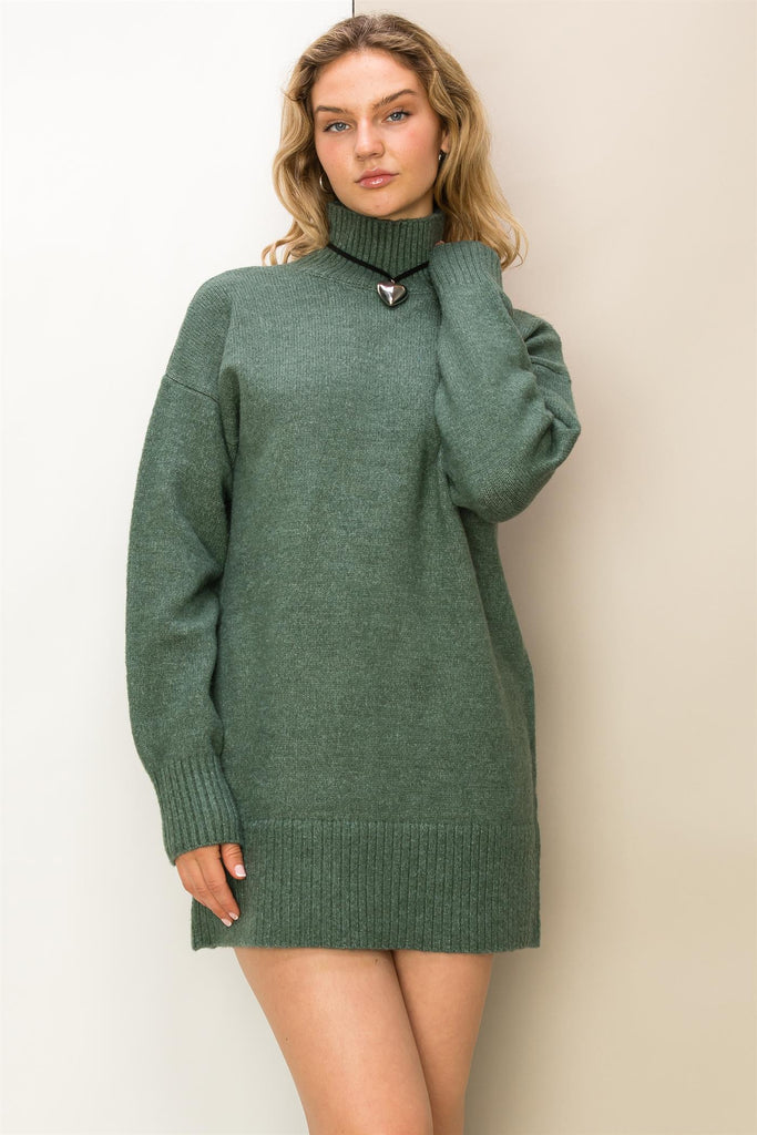 Turtleneck Knit Dress - Closet Space