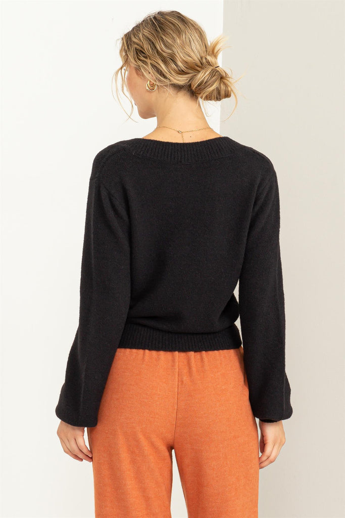 Crop V-Neck Sweater - Closet Space