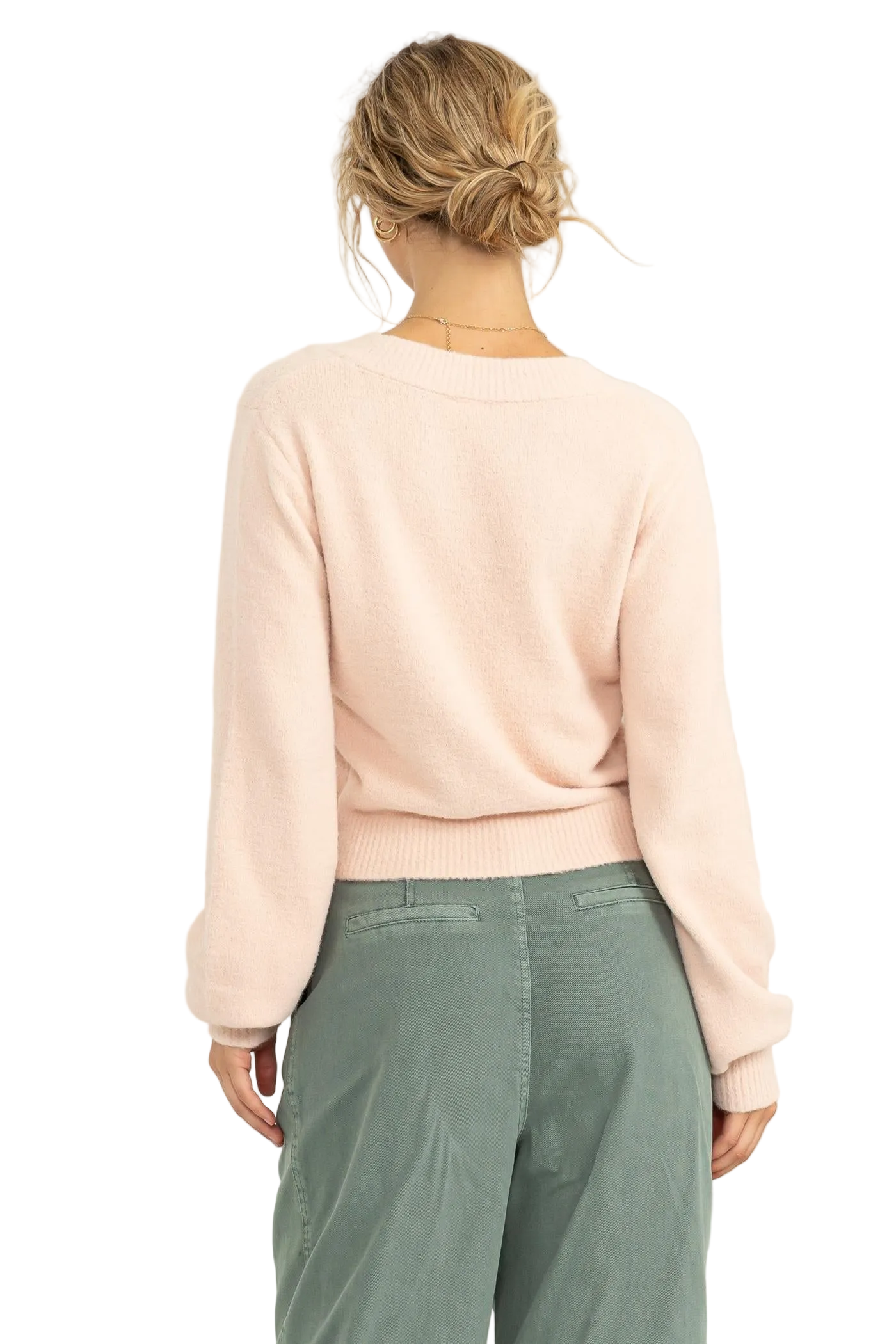 Crop V-Neck Sweater