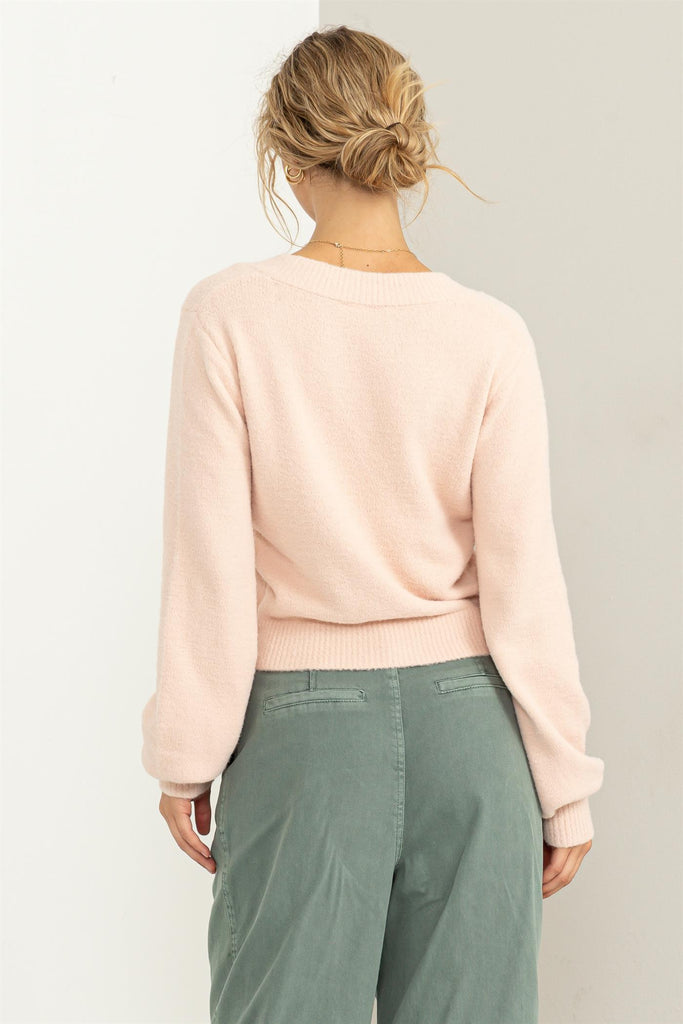 Crop V-Neck Sweater - Closet Space