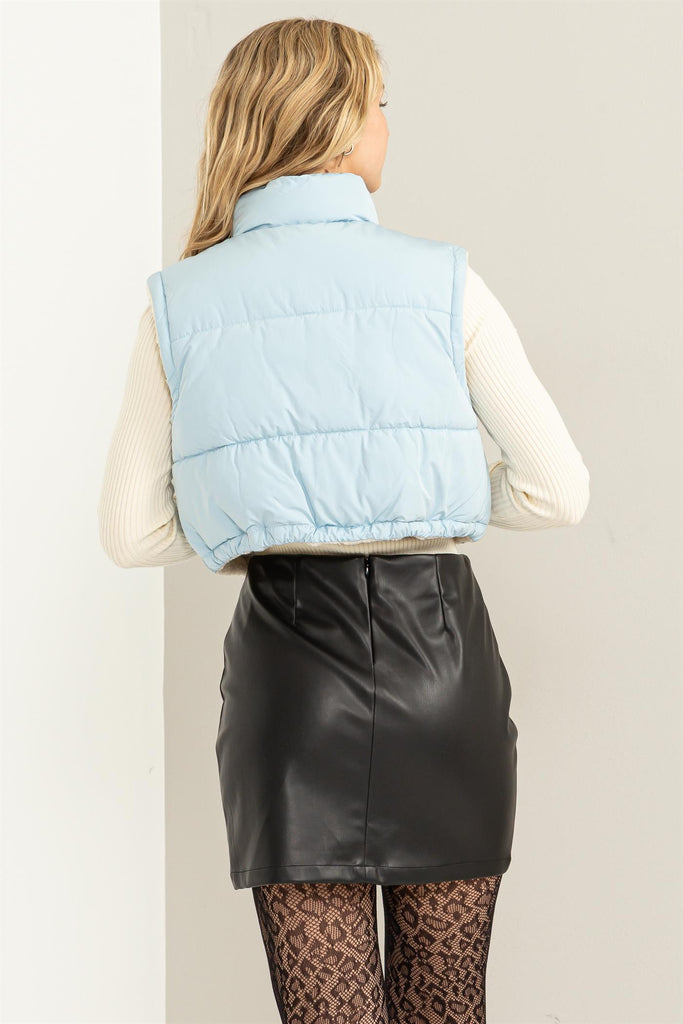 Cropped Puffer Vest - Closet Space