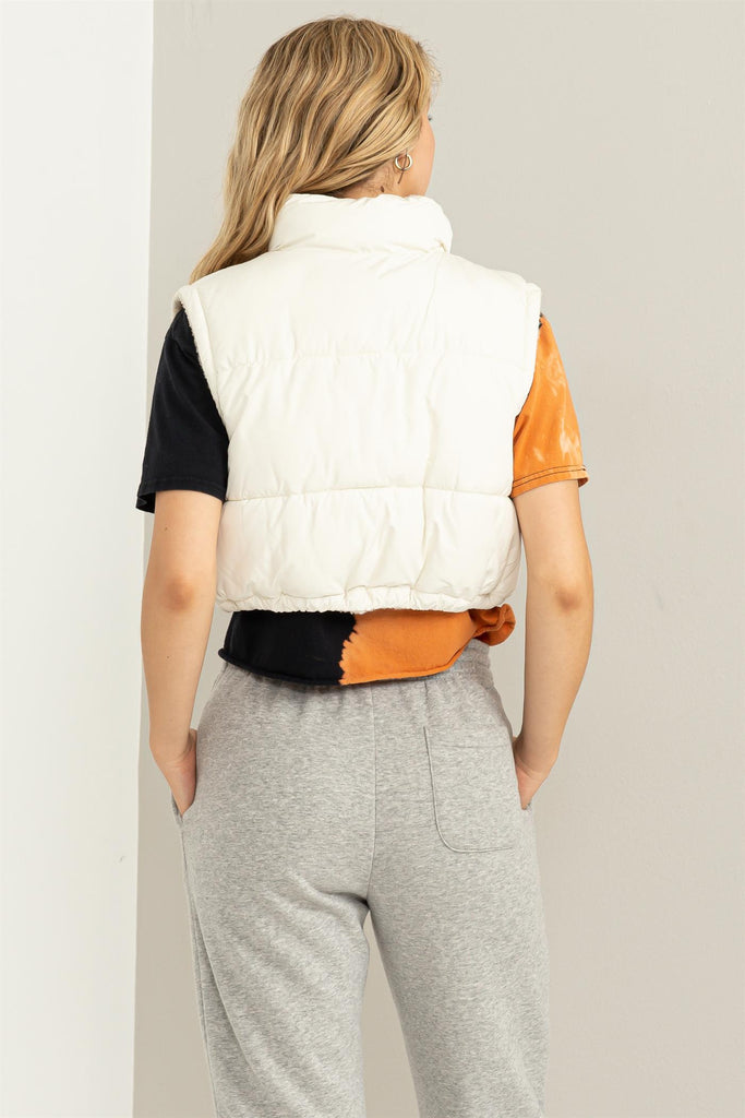 Cropped Puffer Vest - Closet Space