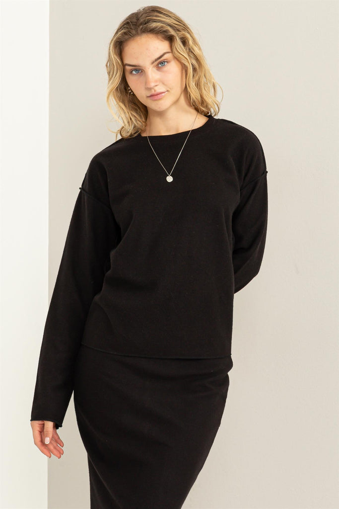 Solid Soft Long Sleeve Sweatshirt - Closet Space