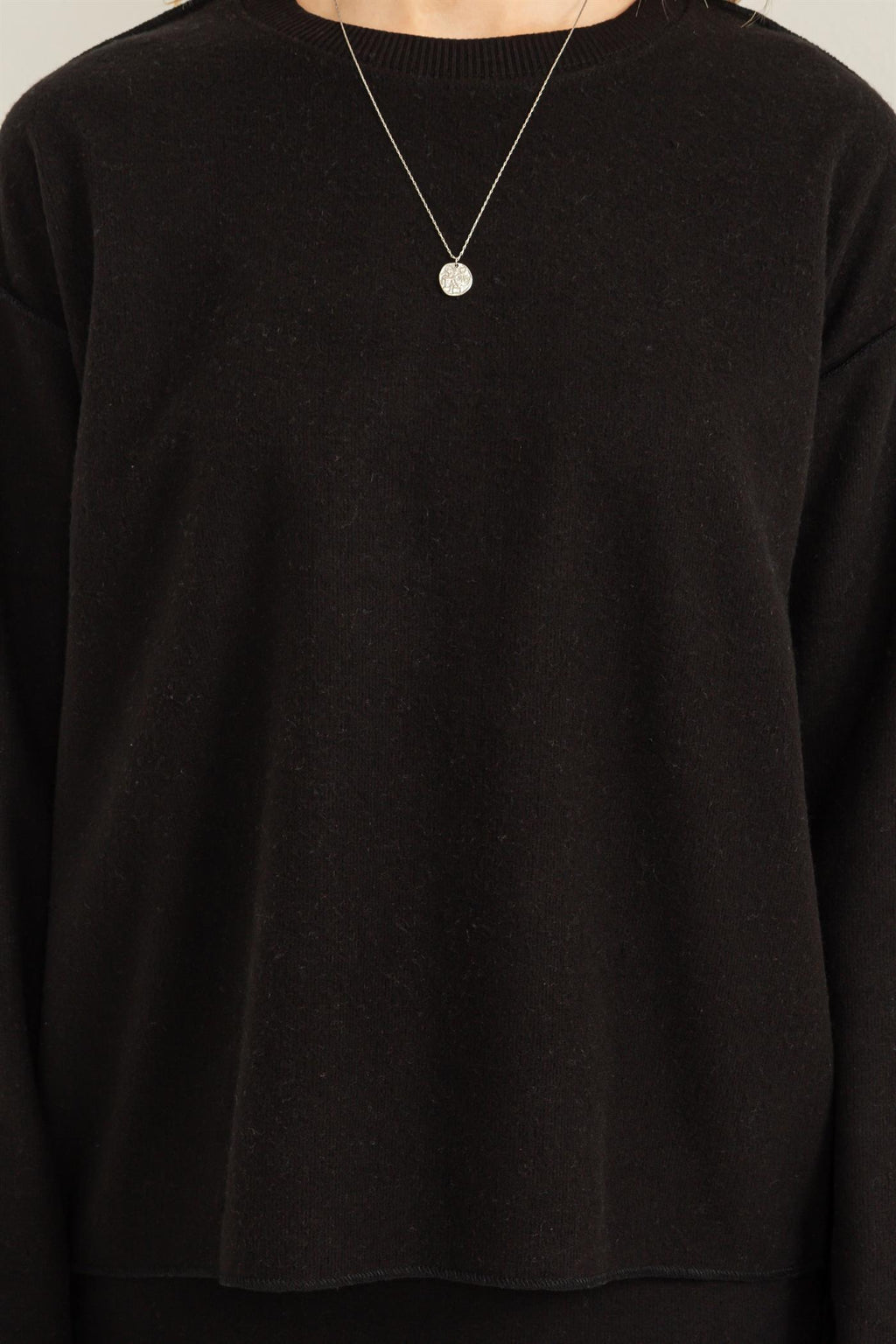 Solid Soft Long Sleeve Sweatshirt - Closet Space