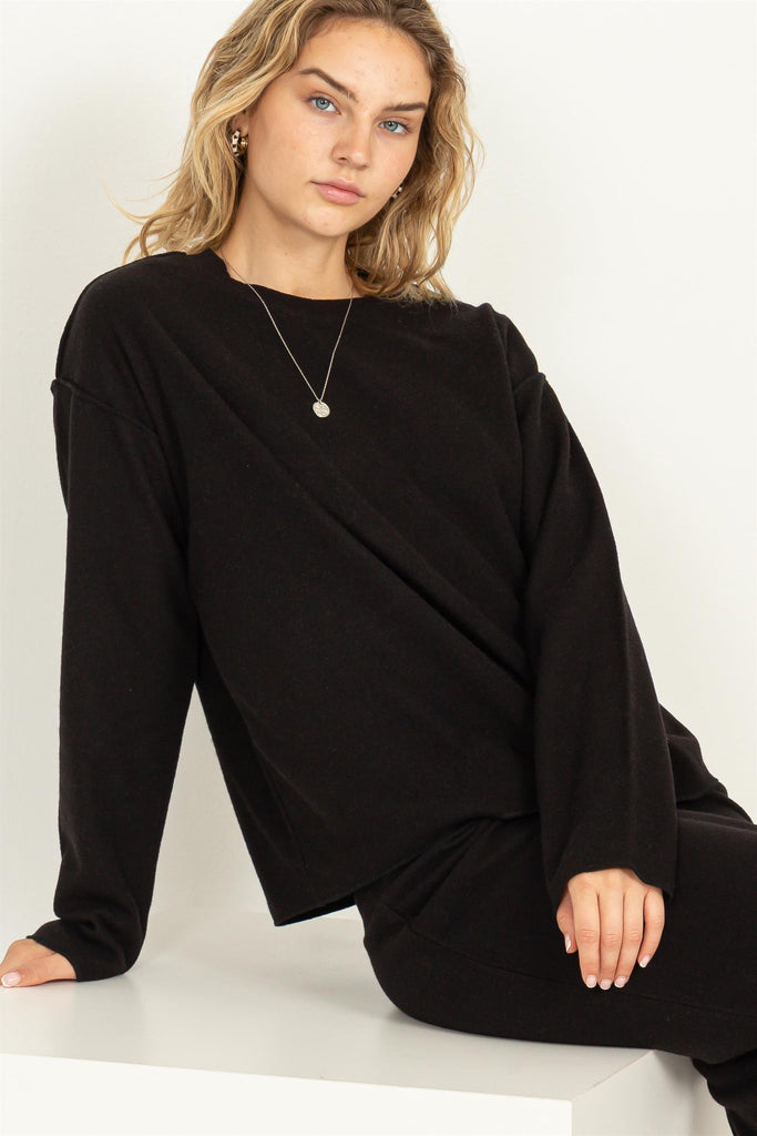 Solid Soft Long Sleeve Sweatshirt - Closet Space