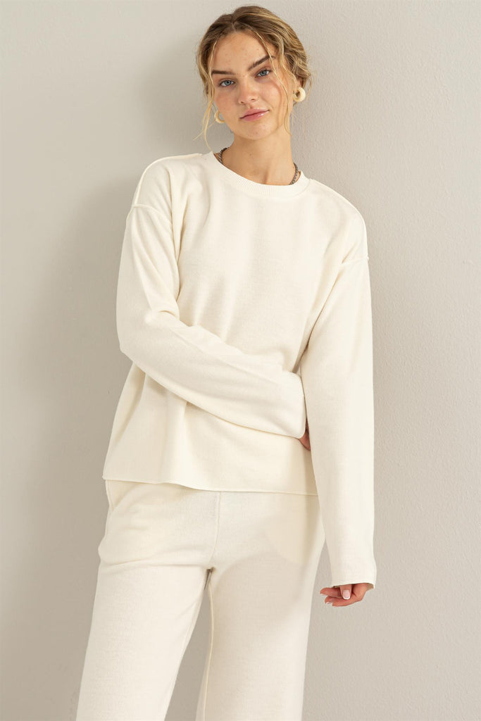 Solid Soft Long Sleeve Sweatshirt - Closet Space