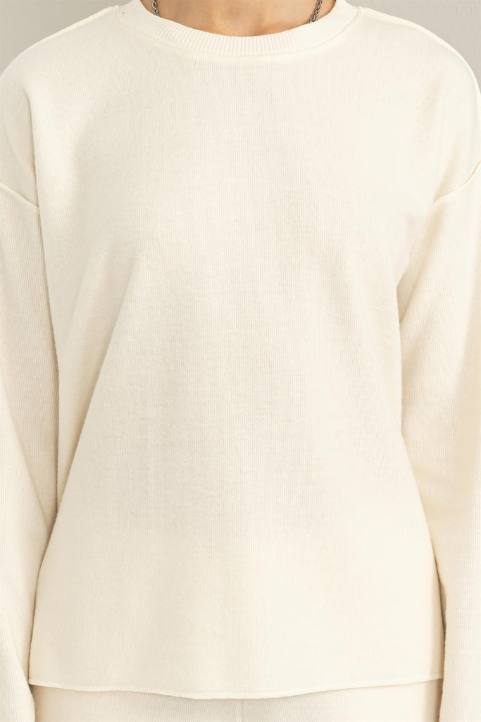 Solid Soft Long Sleeve Sweatshirt - Closet Space