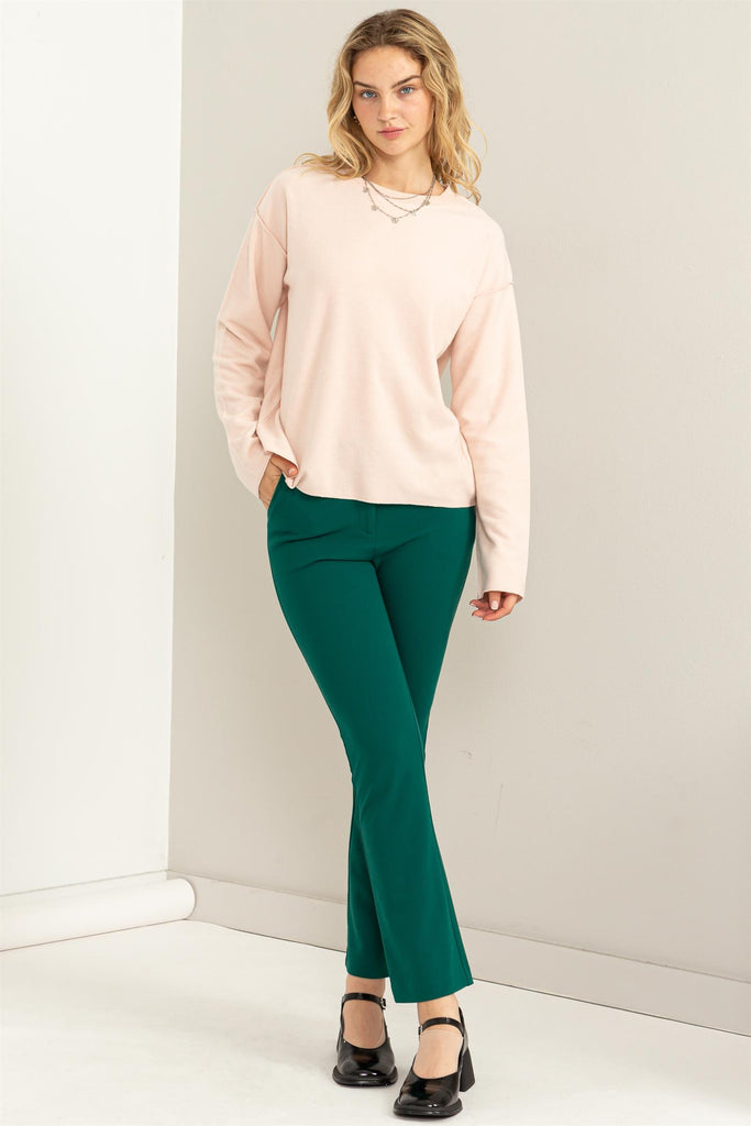 Solid Soft Long Sleeve Sweatshirt - Closet Space