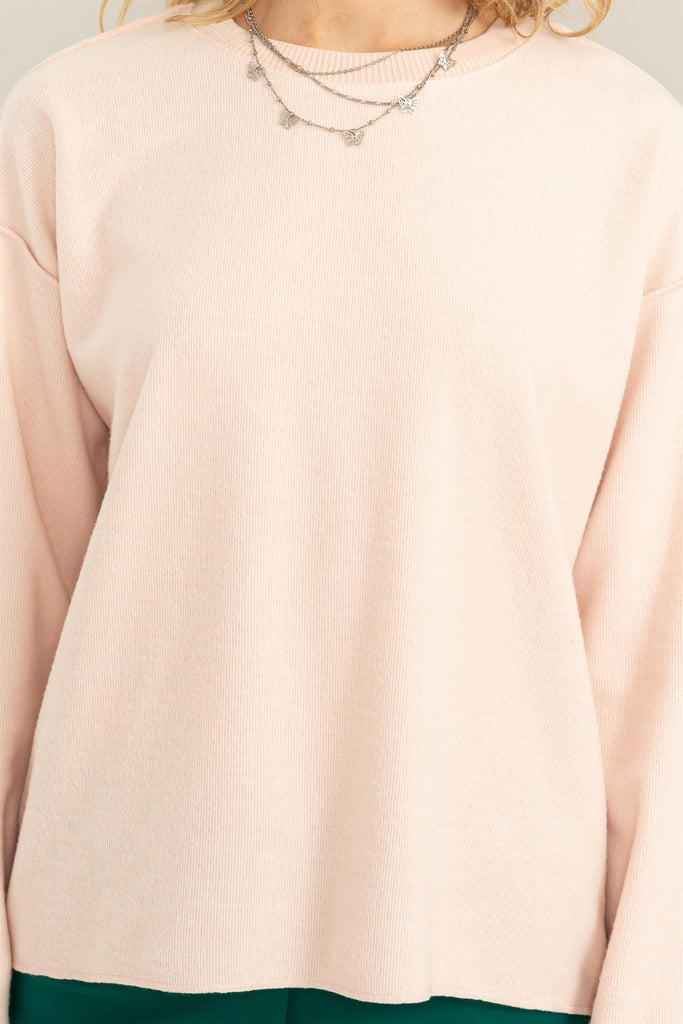 Solid Soft Long Sleeve Sweatshirt - Closet Space