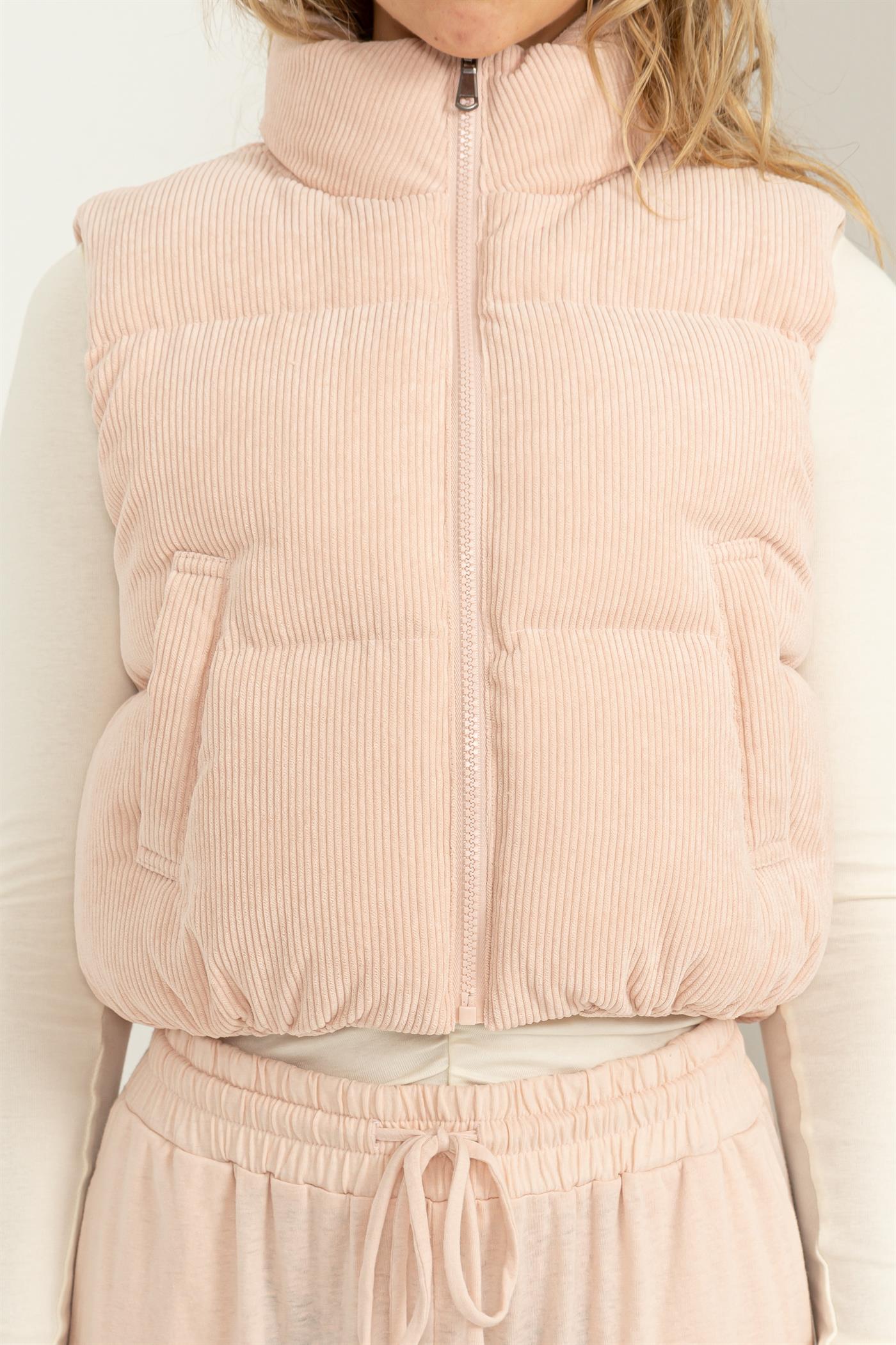 Corduroy Puffer Vest - Closet Space