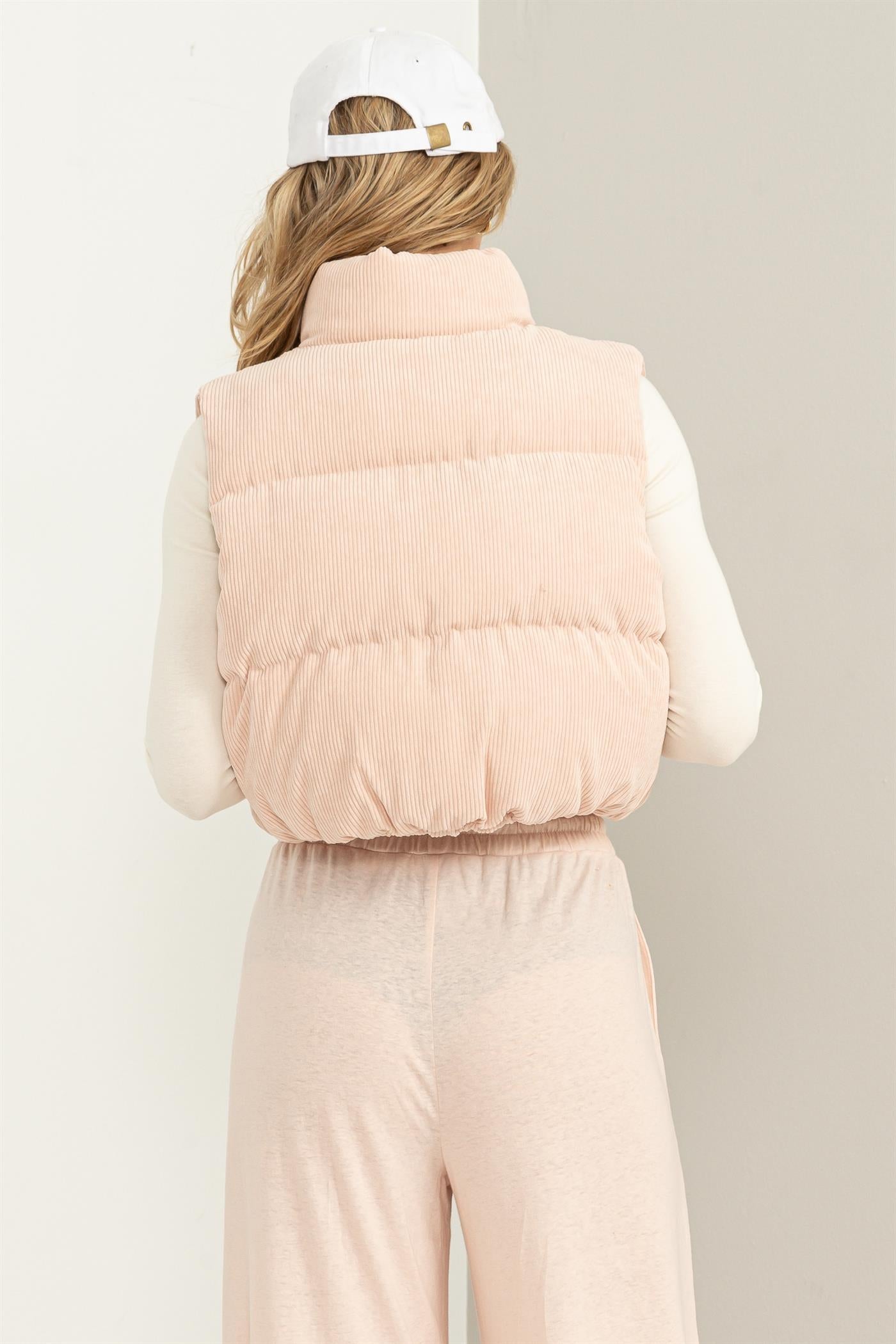 Corduroy Puffer Vest - Closet Space