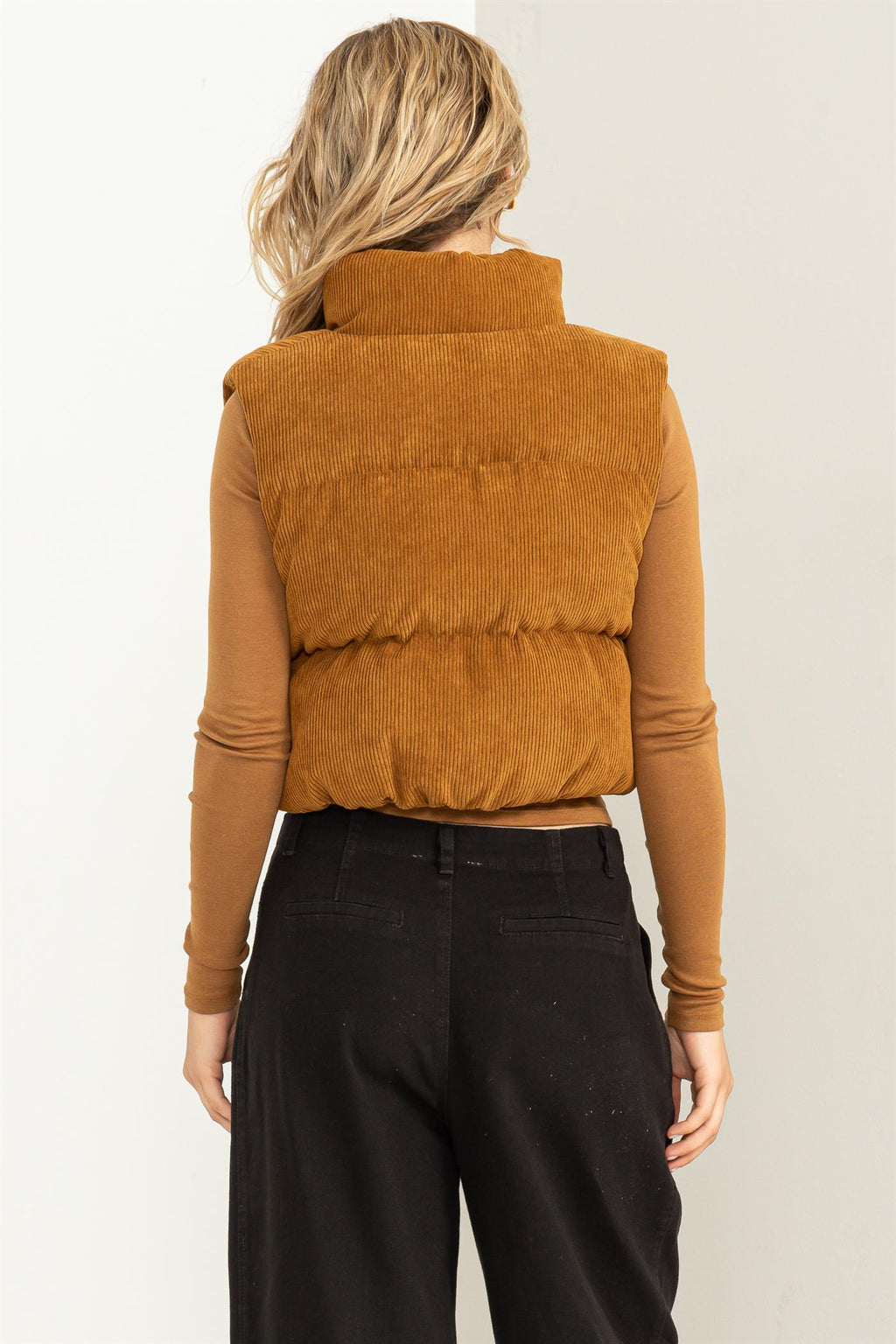Corduroy Puffer Vest - Closet Space