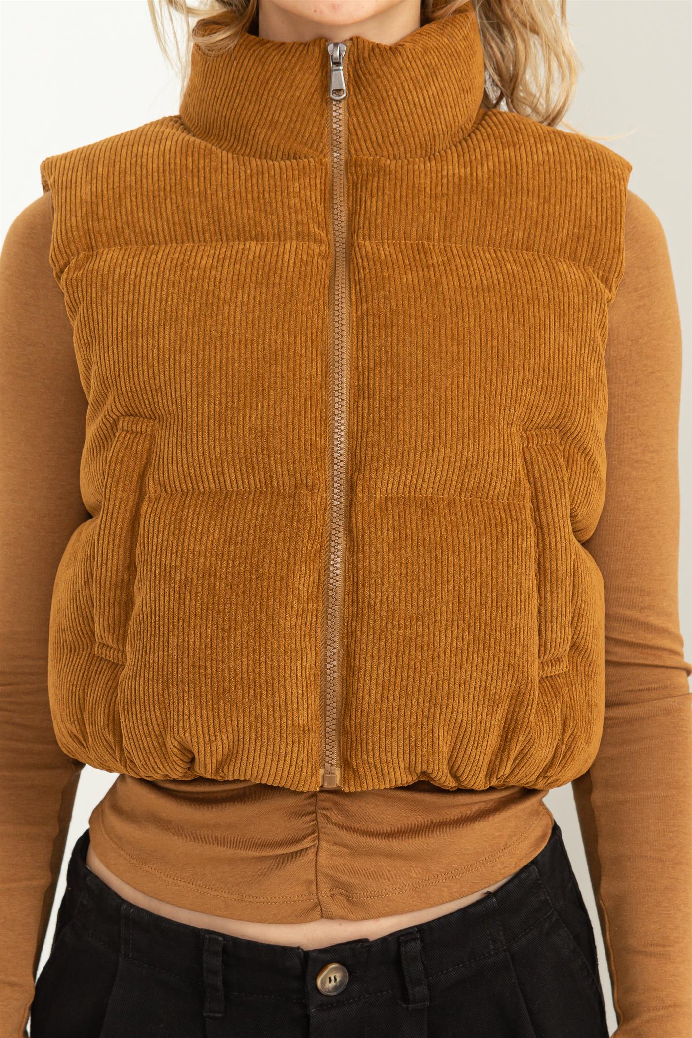 Corduroy Puffer Vest - Closet Space