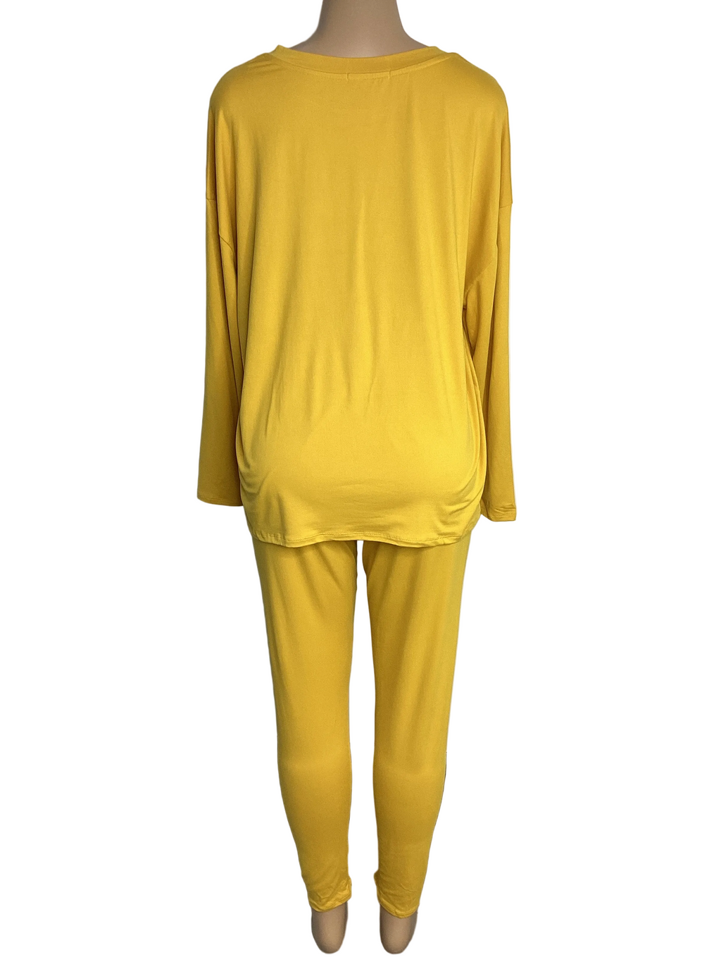 Curvy - Solid Long Sleeve Top & Legging Set