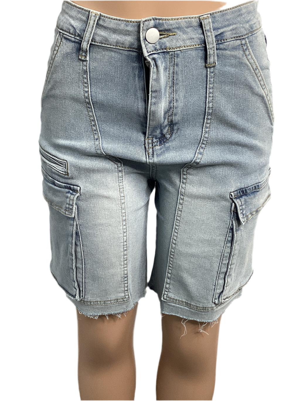 Cargo Jean Shorts