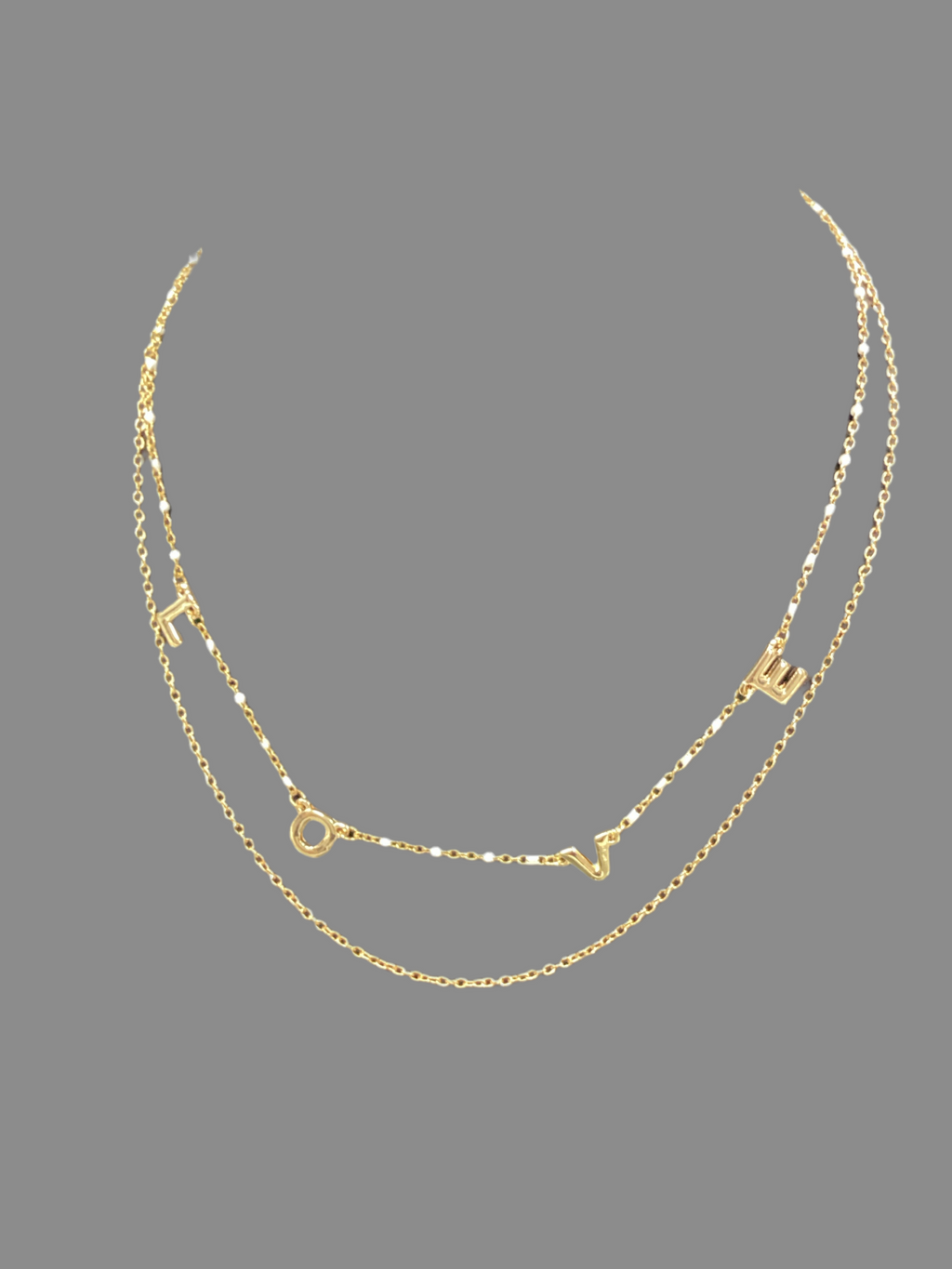 Letter Love Double Layer Necklace