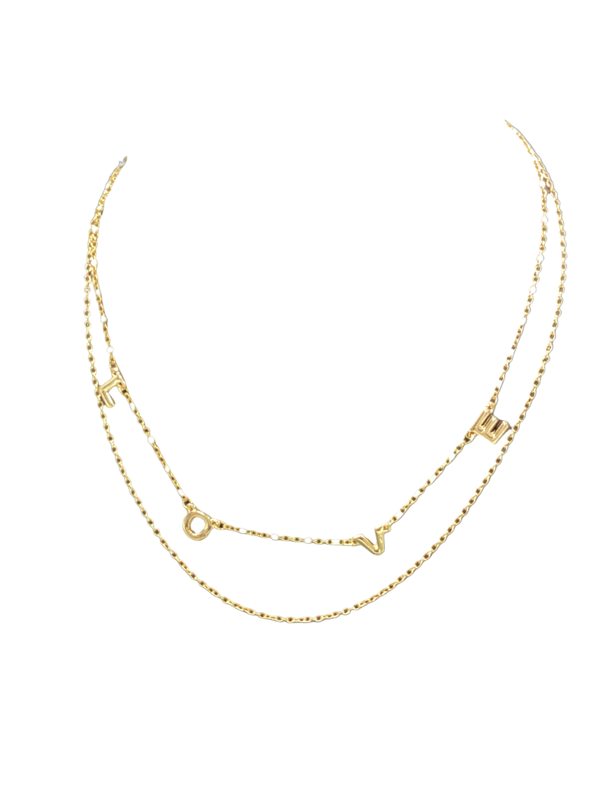 Letter Love Double Layer Necklace