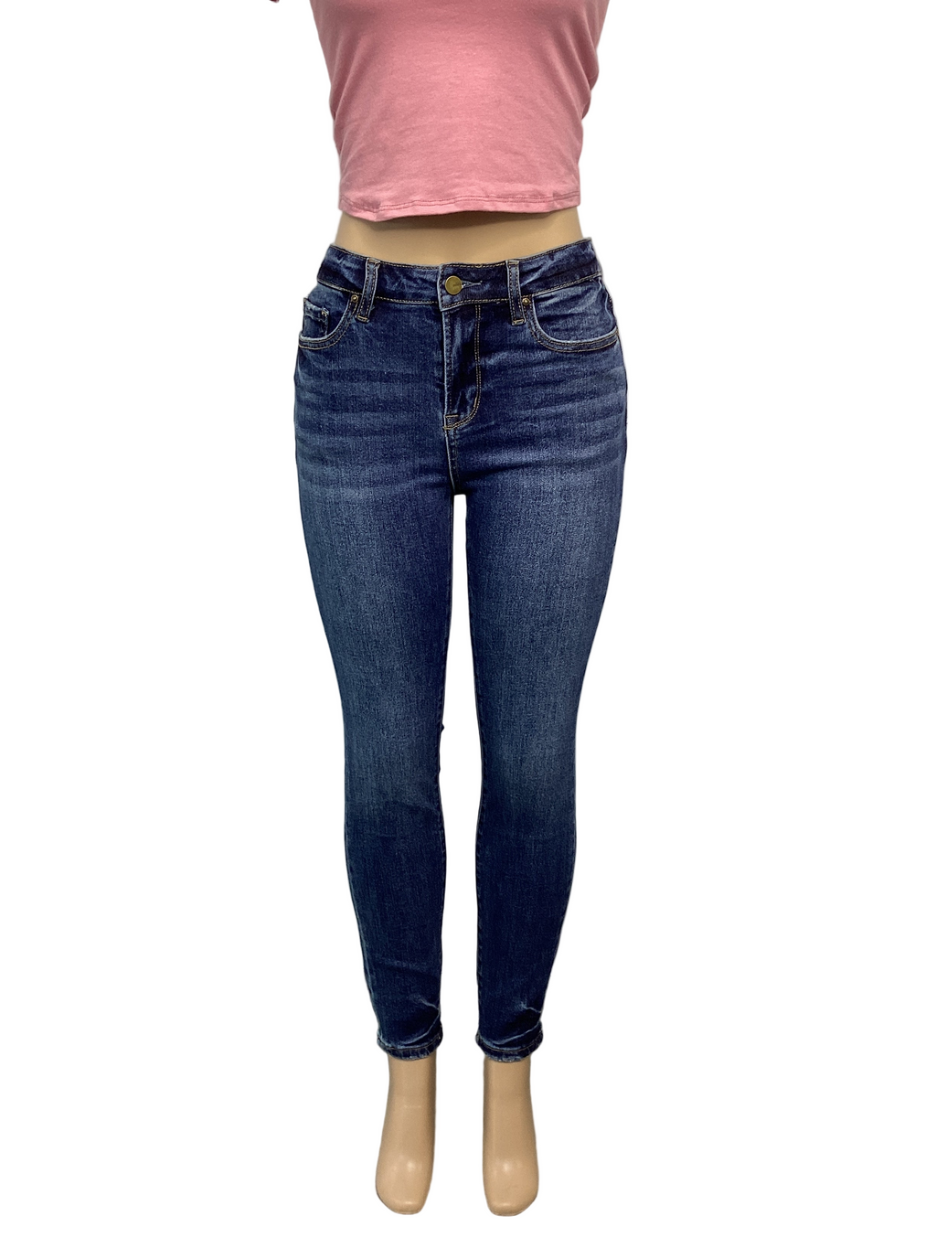 High-Rise Clean Cut Skinny Jeans