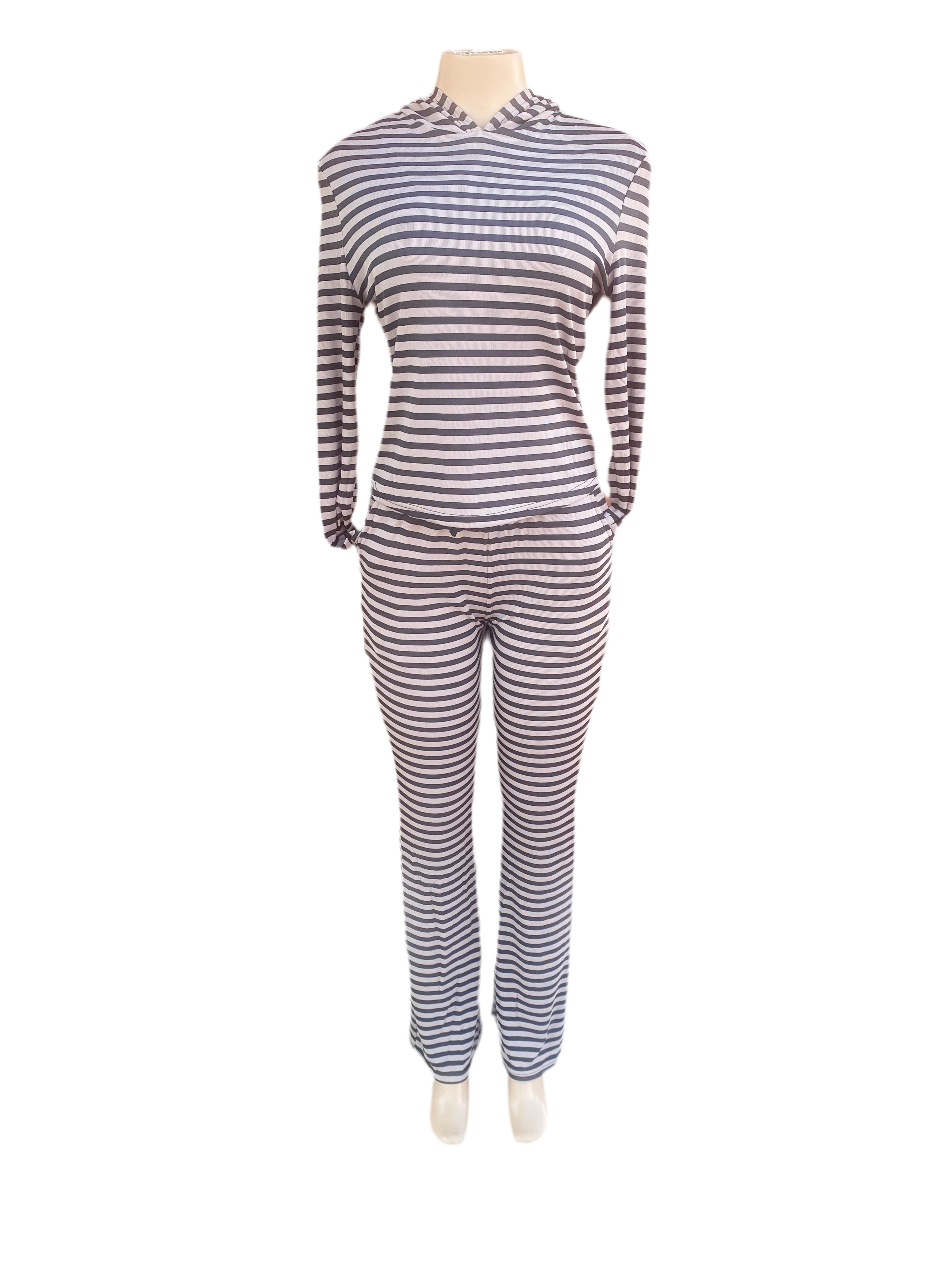 Soft & Comfy Striped Set With Hoodie