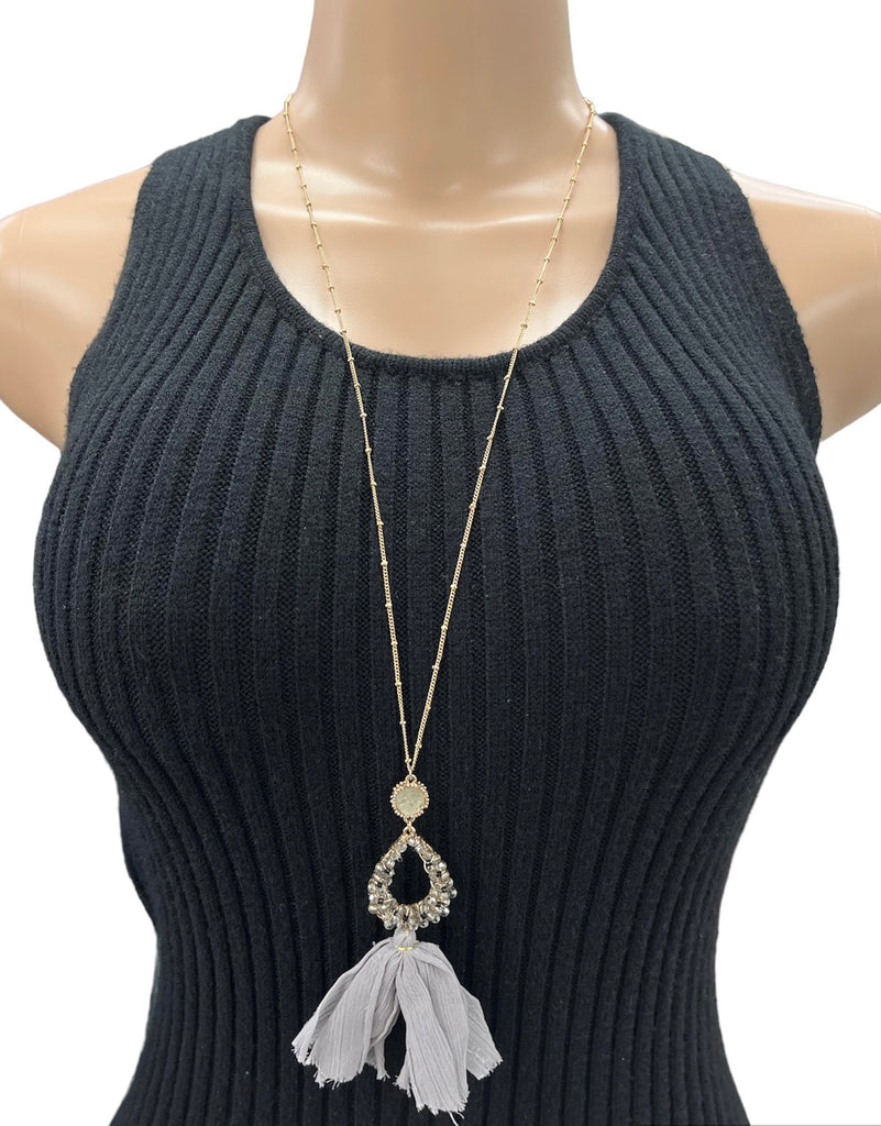 Teardrop Tassel Necklace - Closet Space