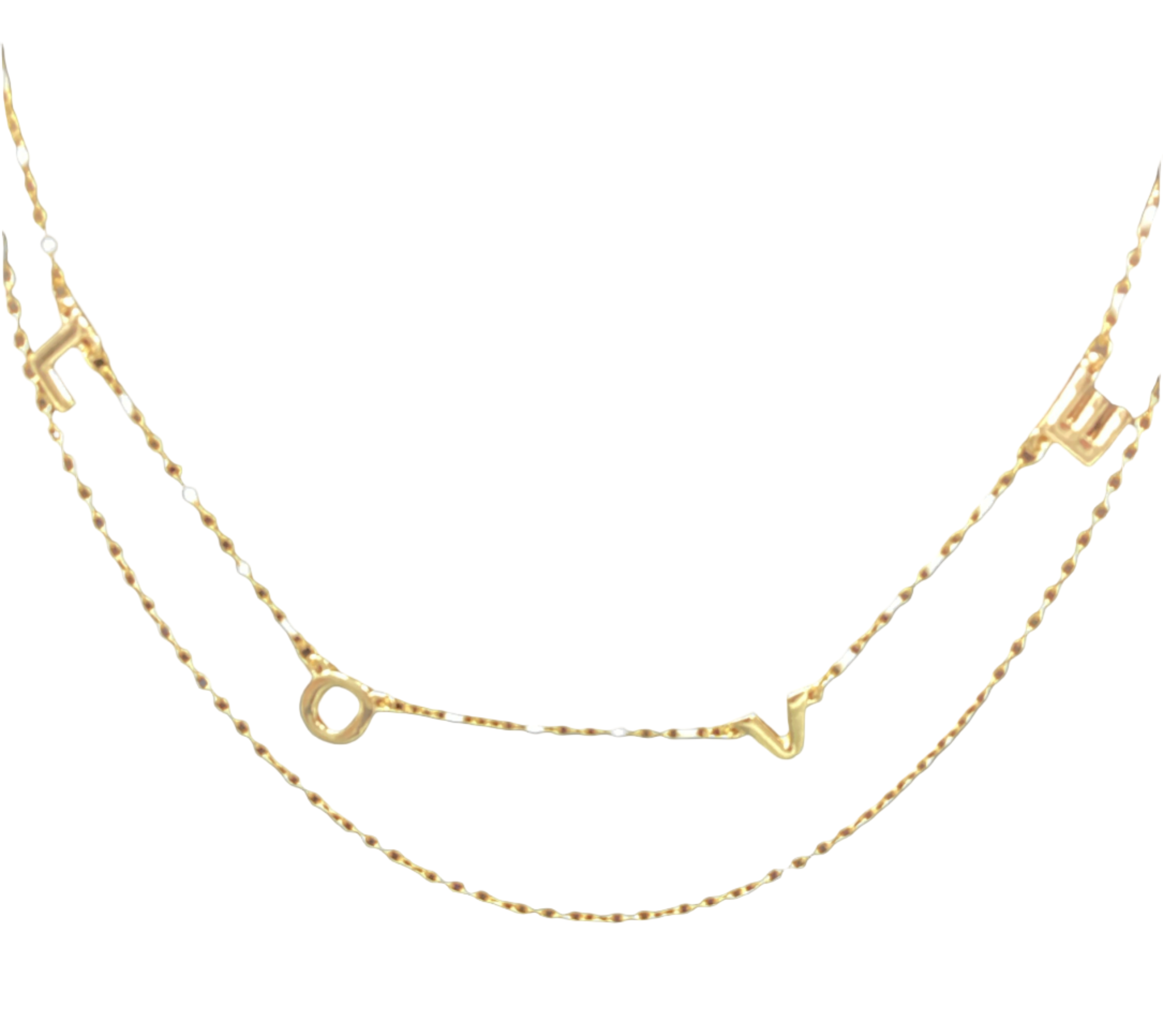 Letter Love Double Layer Necklace