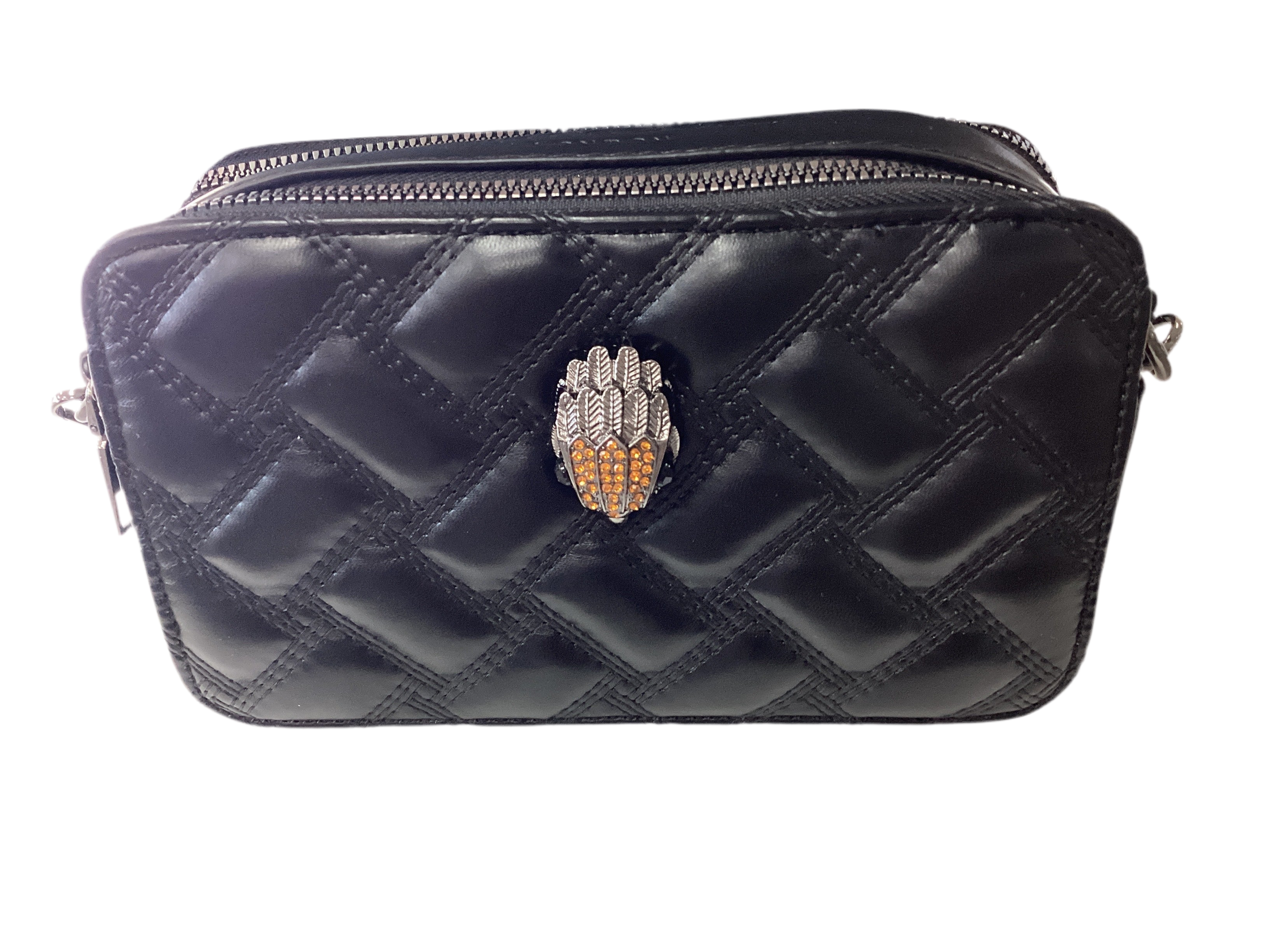 Textured Crossbody With Eagle Emblem