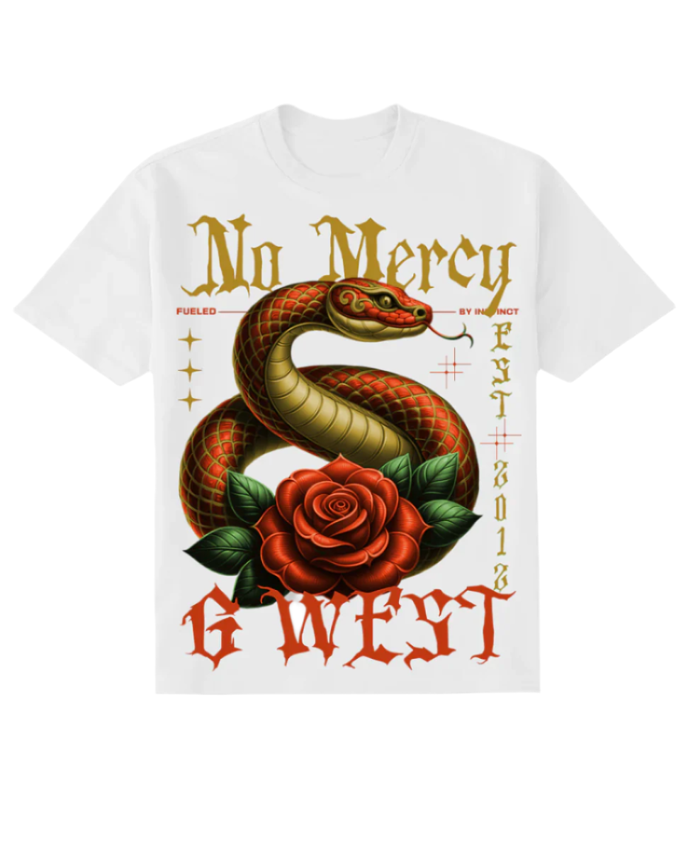 G WEST - No Mercy 3.0 Tee White